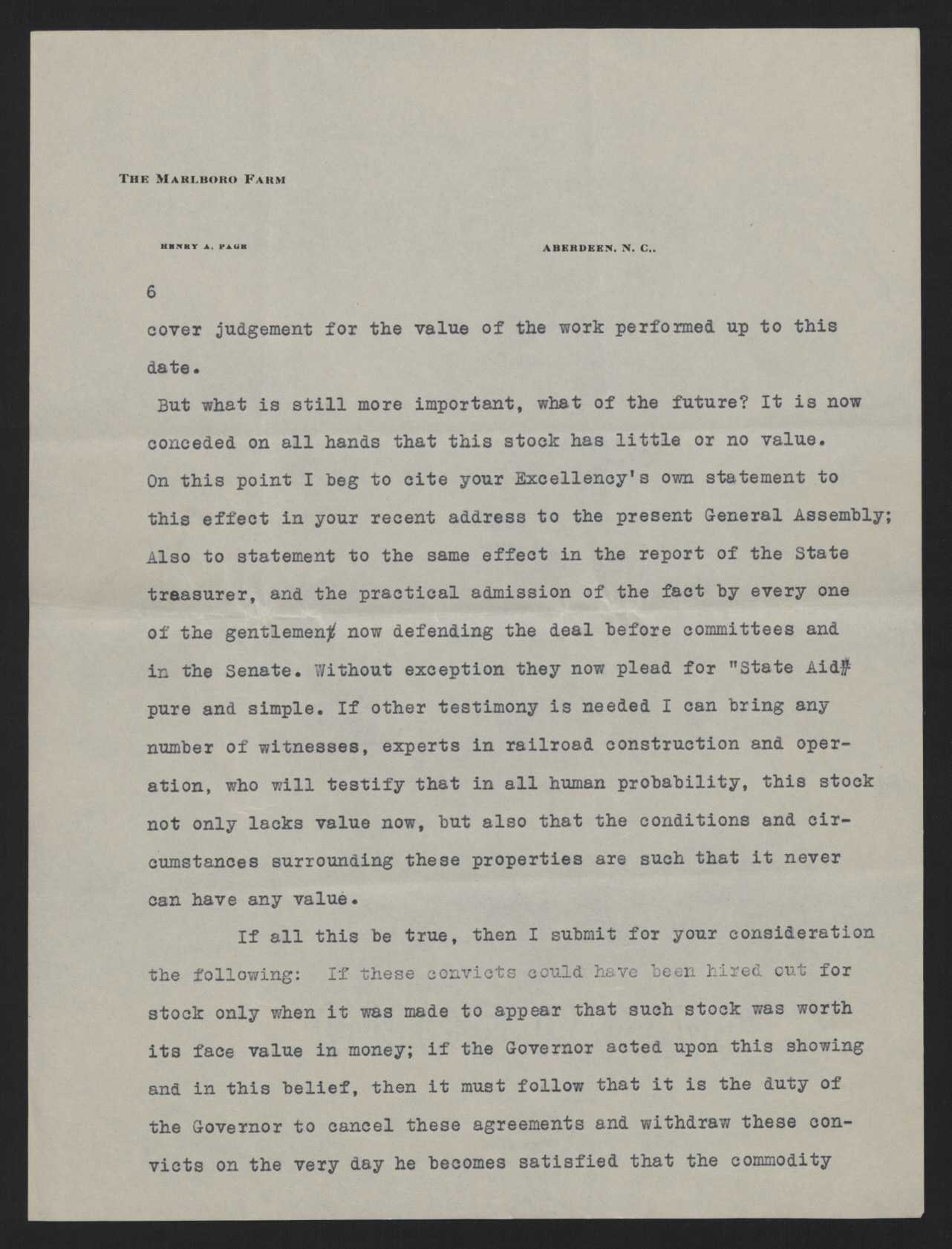 Letter from Page to Craig, February 8, 1915, page 6