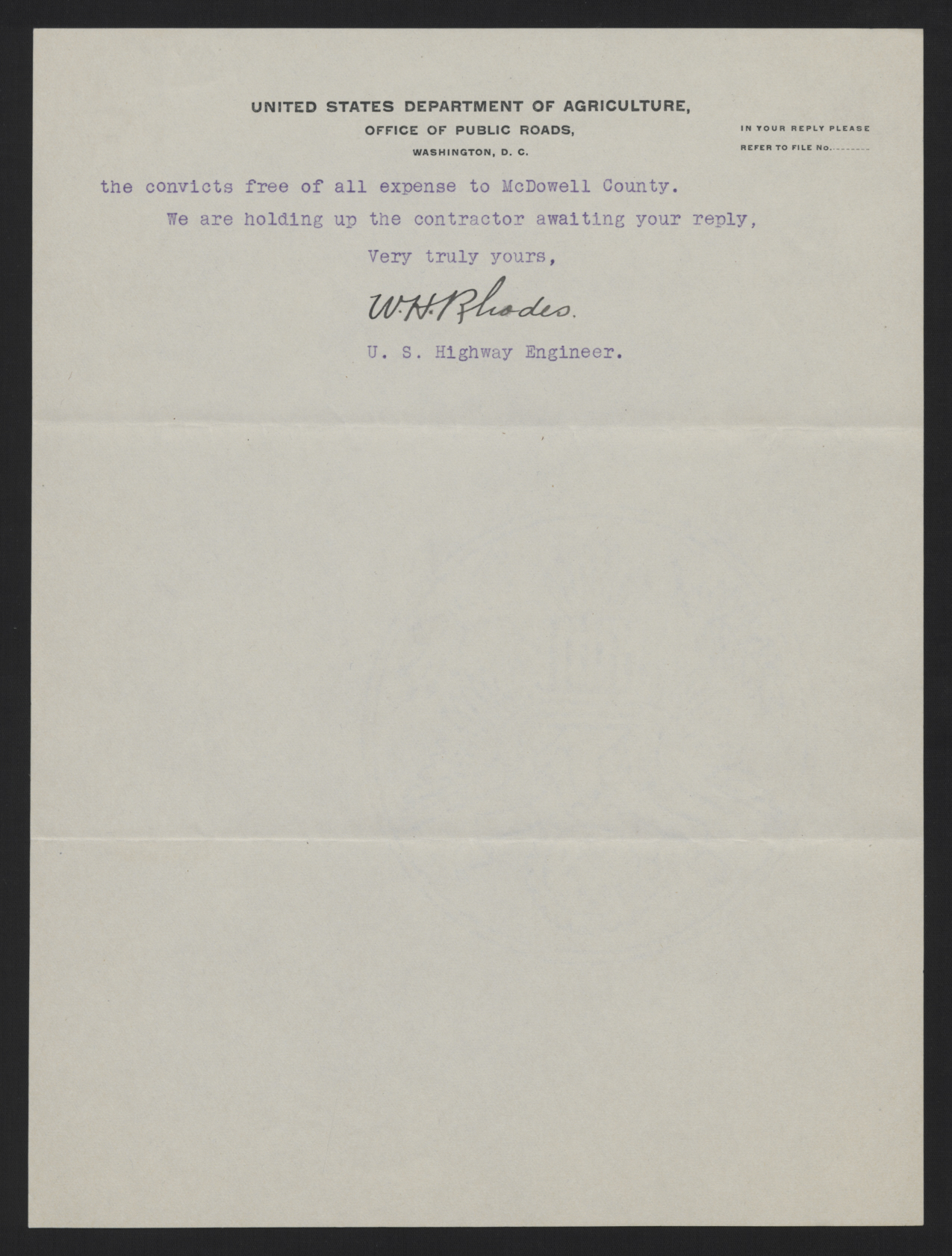 Letter from Rhodes to Craig, March 16, 1915, page 2