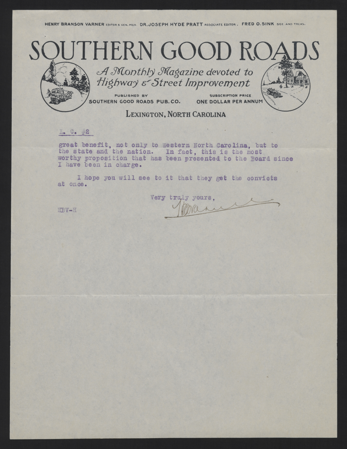 Letter from Varner to Craig, April 9, 1915, page 2