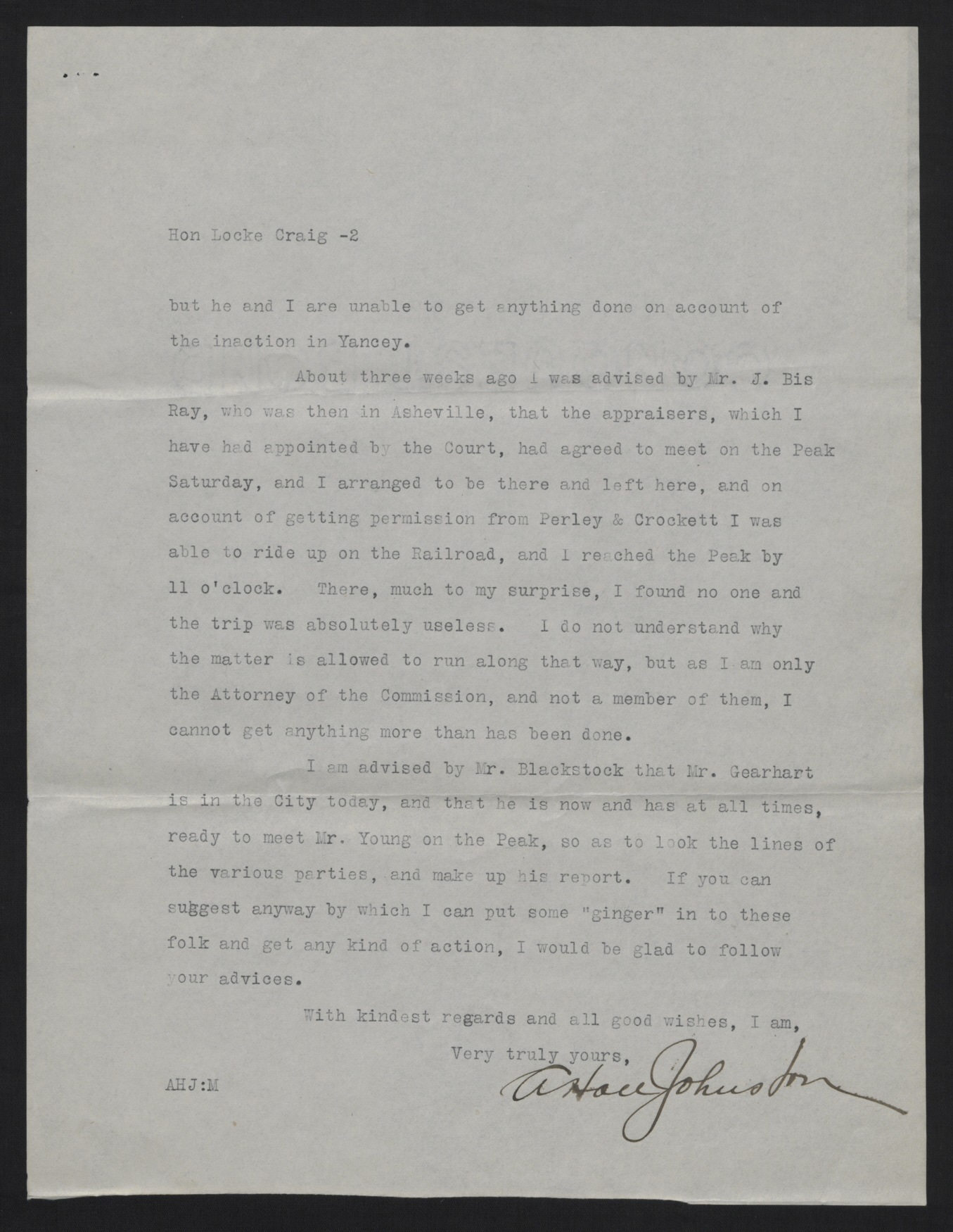 Letter from Johnston to Craig, March 8, 1916, page 2