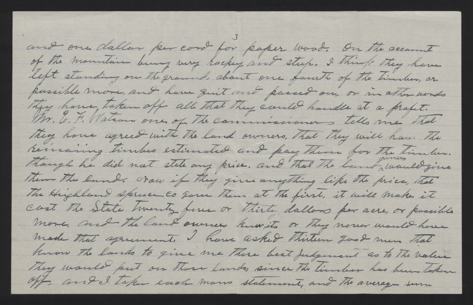 Letter from Young to Grimes, 3 March 1916, page 3