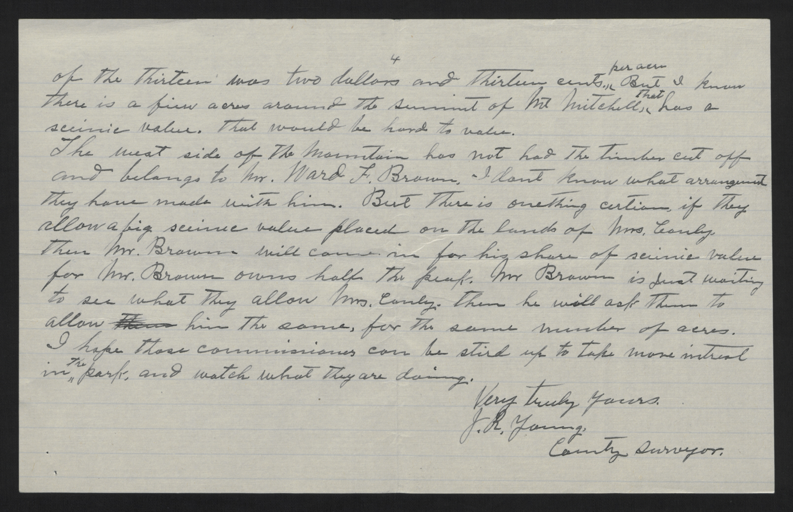 Letter from Young to Grimes, 3 March 1916, page 4