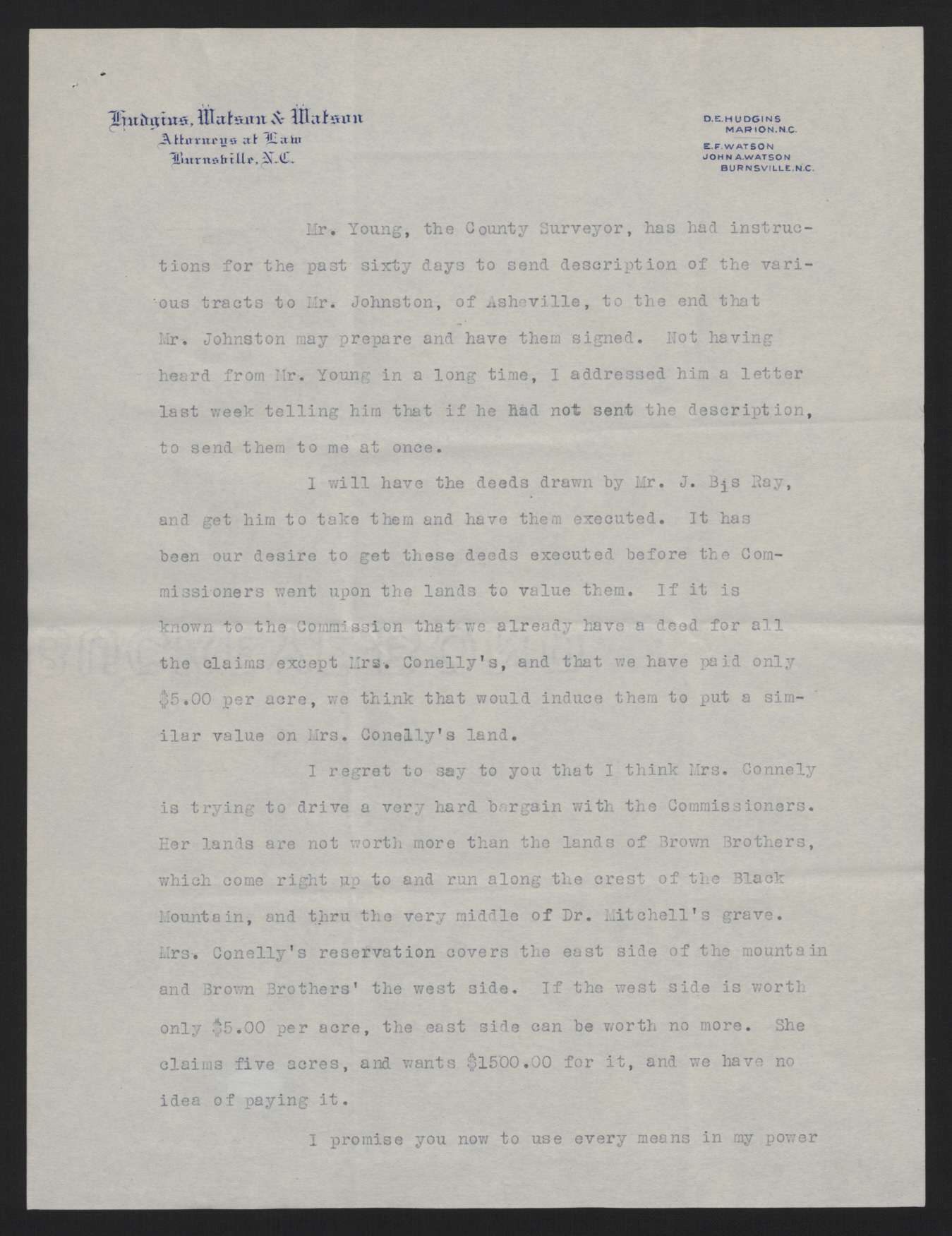 Letter from Watson to Craig, March 6, 1916, page 2