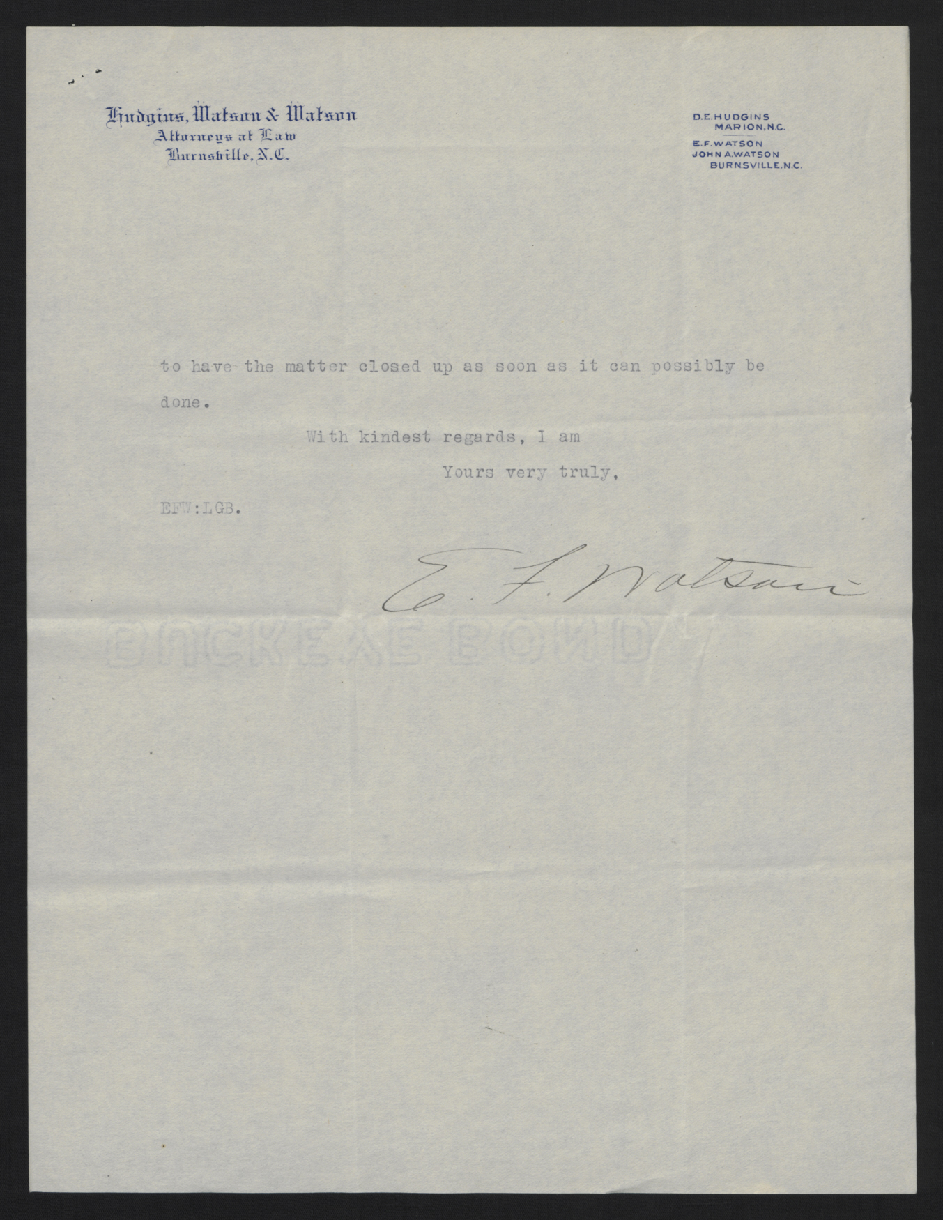 Letter from Watson to Craig, March 6, 1916, page 3