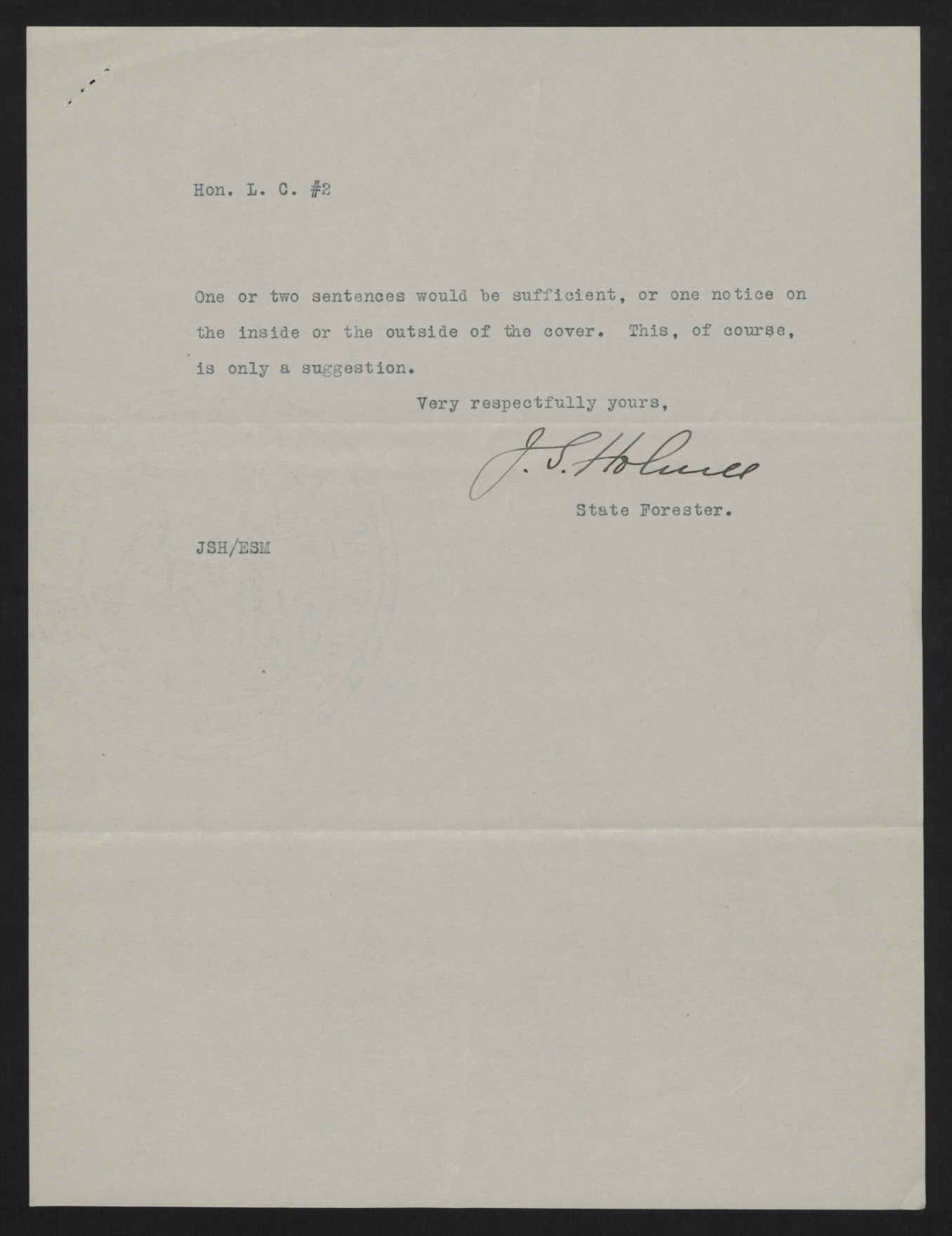 Letter from Holmes to Craig, March 30, 1916, page 2