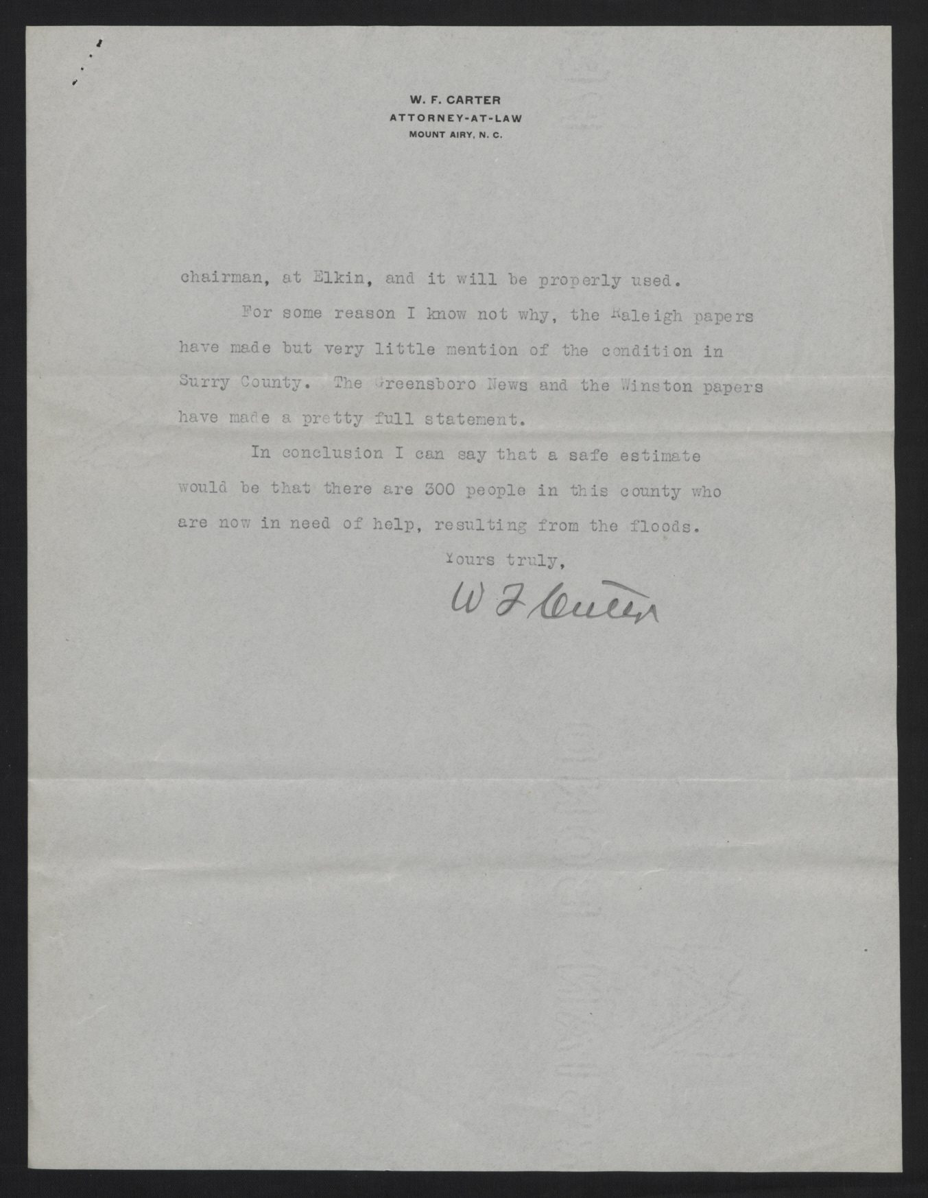 Letter from Carter to Craig, August 1, 1916, page 3