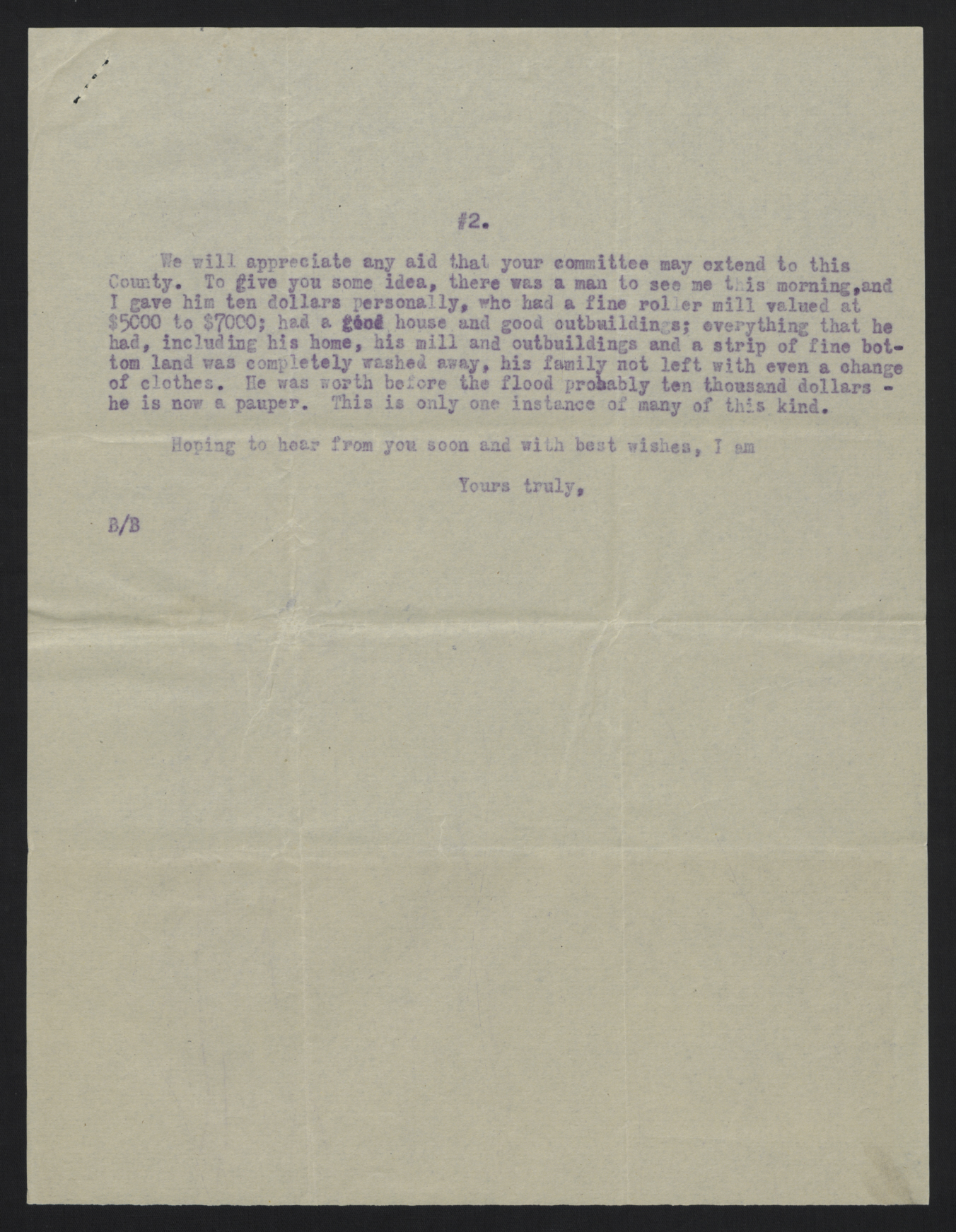 Letter from Bowie to Hanes, August 9, 1916, page 2