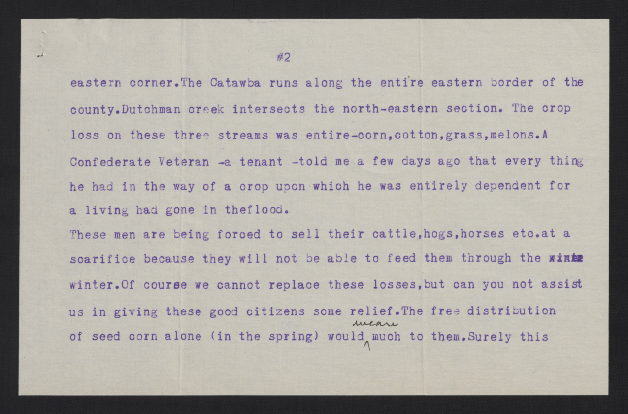 Letter from Cathey to Craig, August 28, 1916, page 2