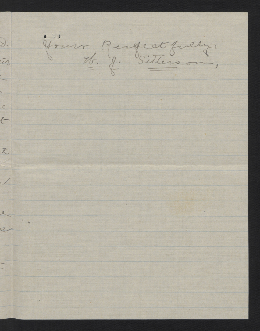 Letter from Sitterson to Craig, October 6, 1913, page 3