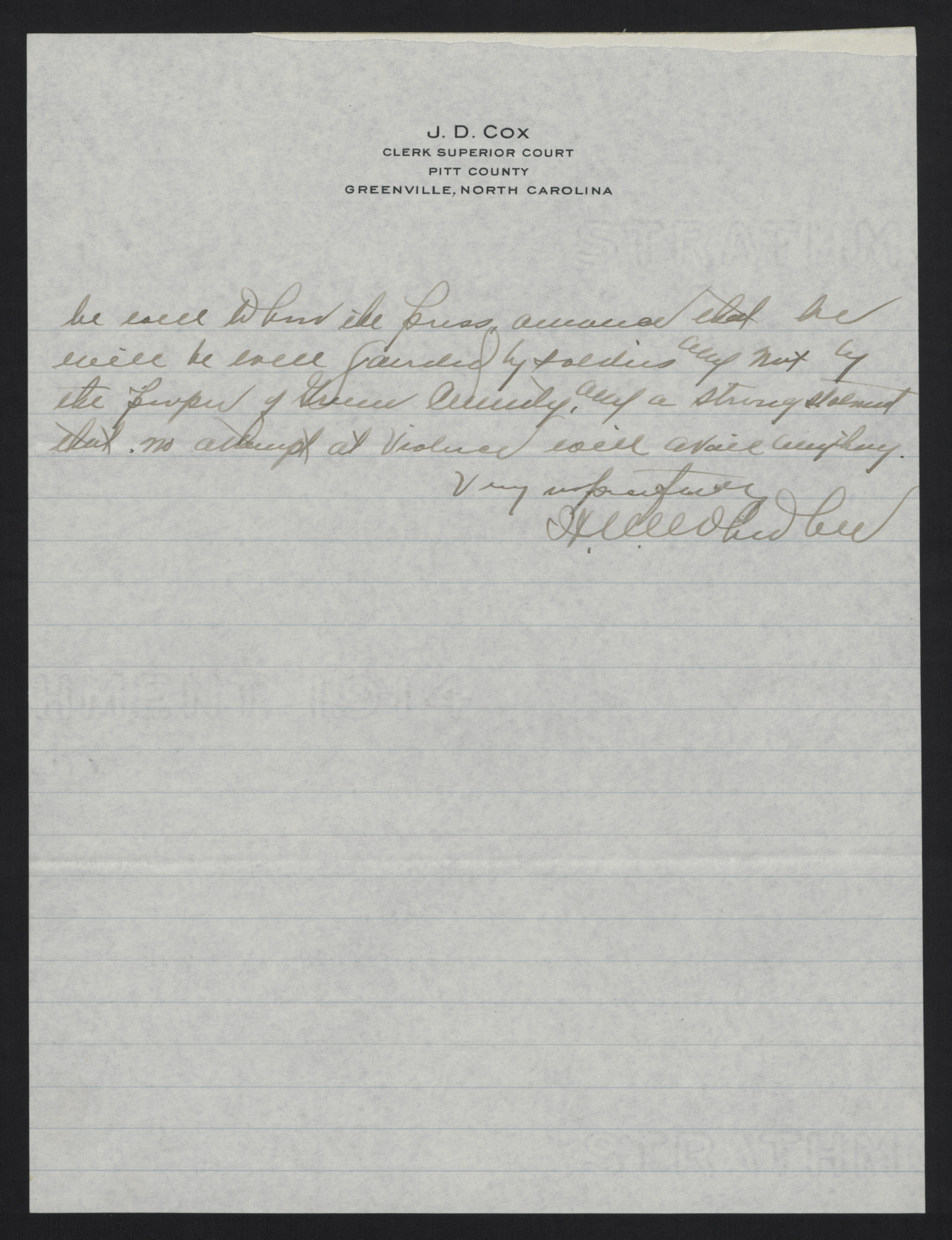 Letter from Whedbee to Craig, April 19, 1916, page 2
