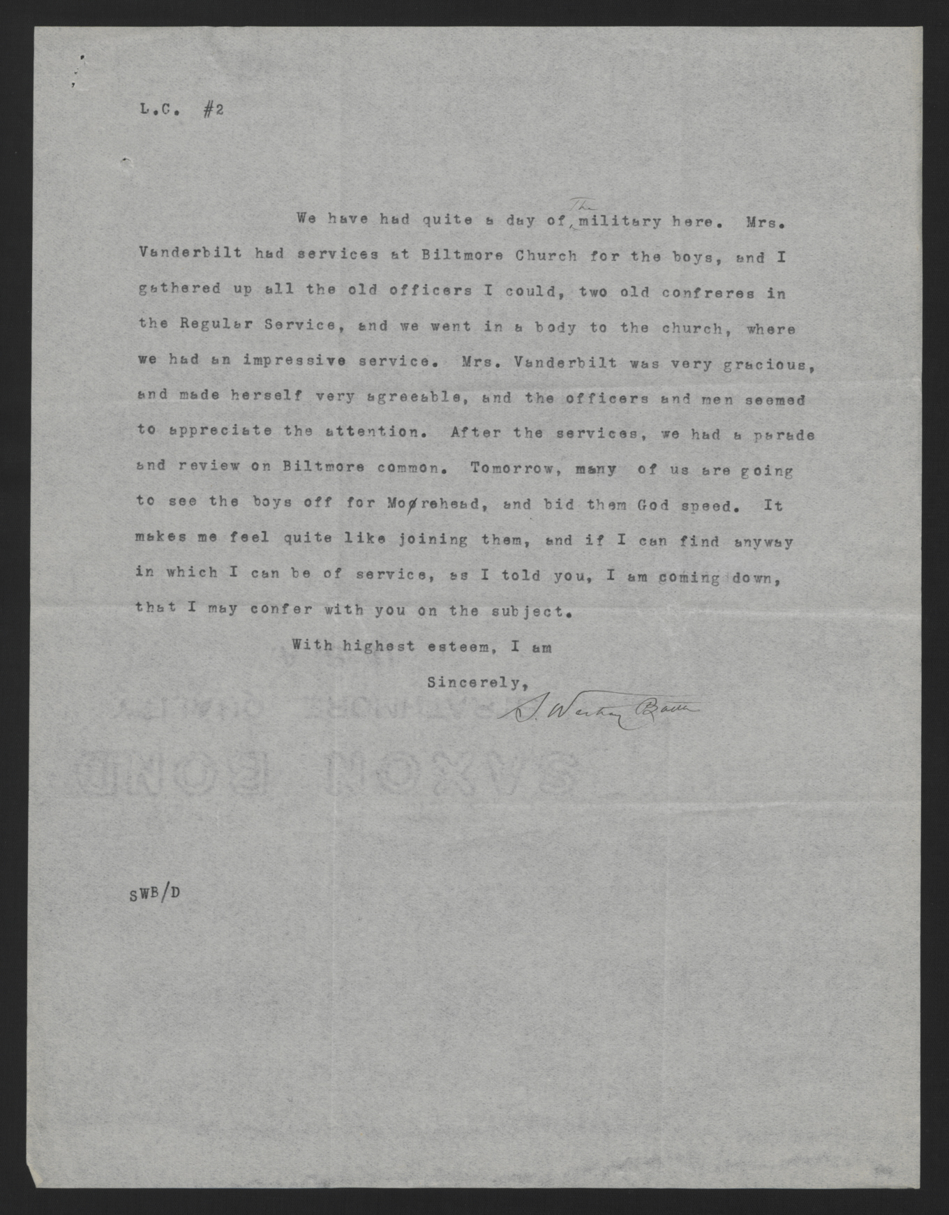 Letter from Battle to Craig, June 23, 1916, page 2