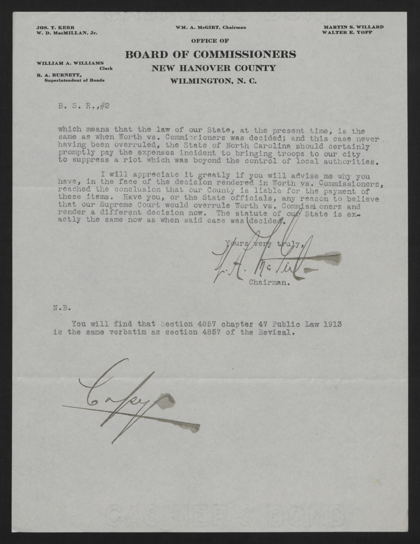 Letter from McGirt to Royster, December 15, 1916, page 2