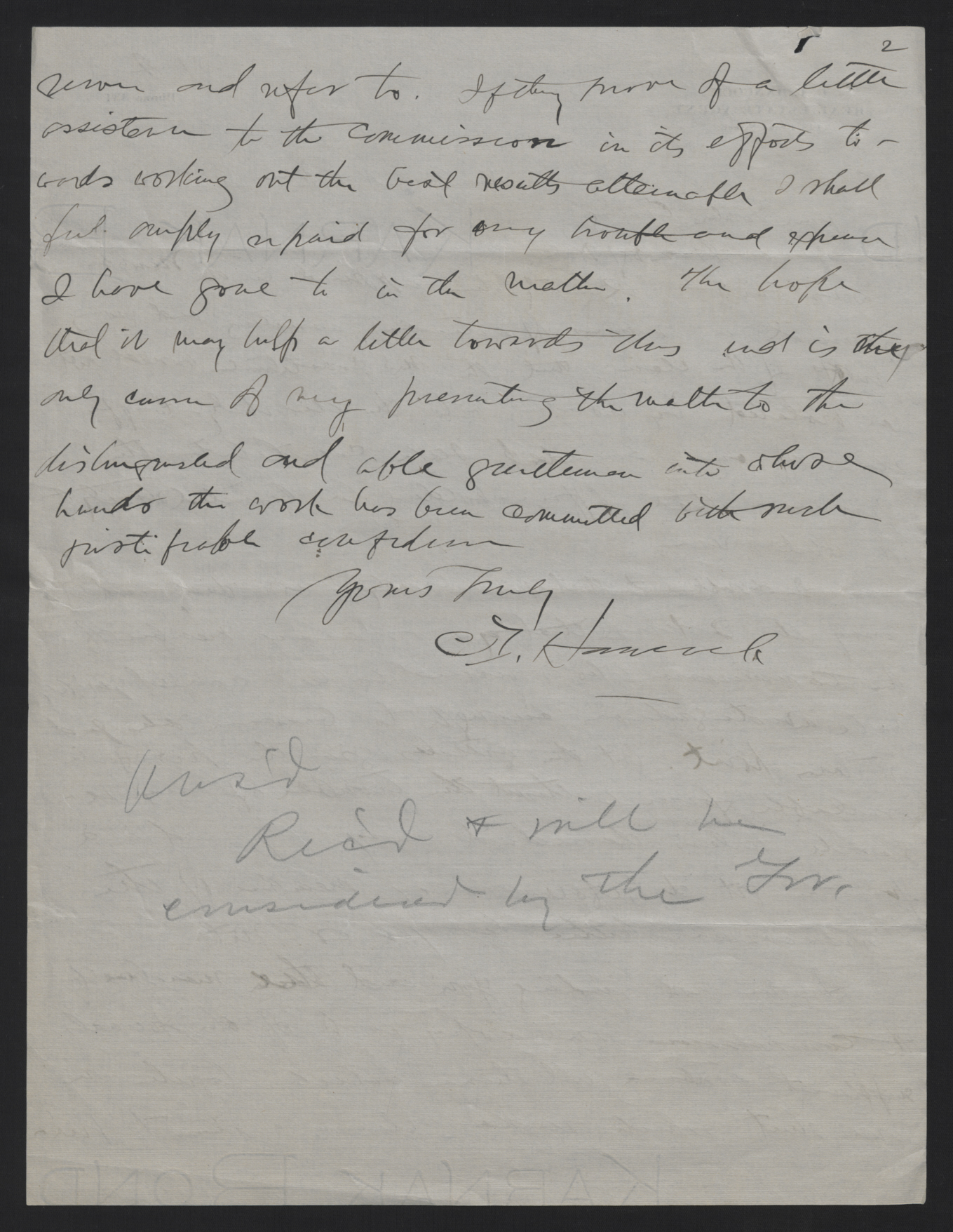 Letter from Hancock to Craig, January 3, 1913, page 2