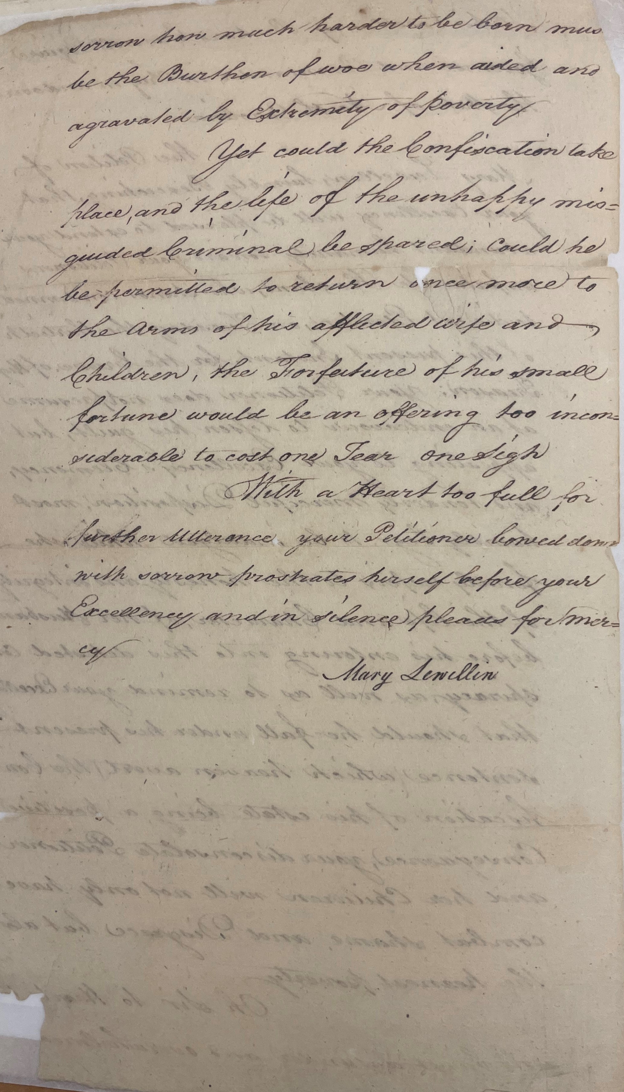 Petition from Mary Lewellen to Richard Caswell, c23 September 1777, page 2