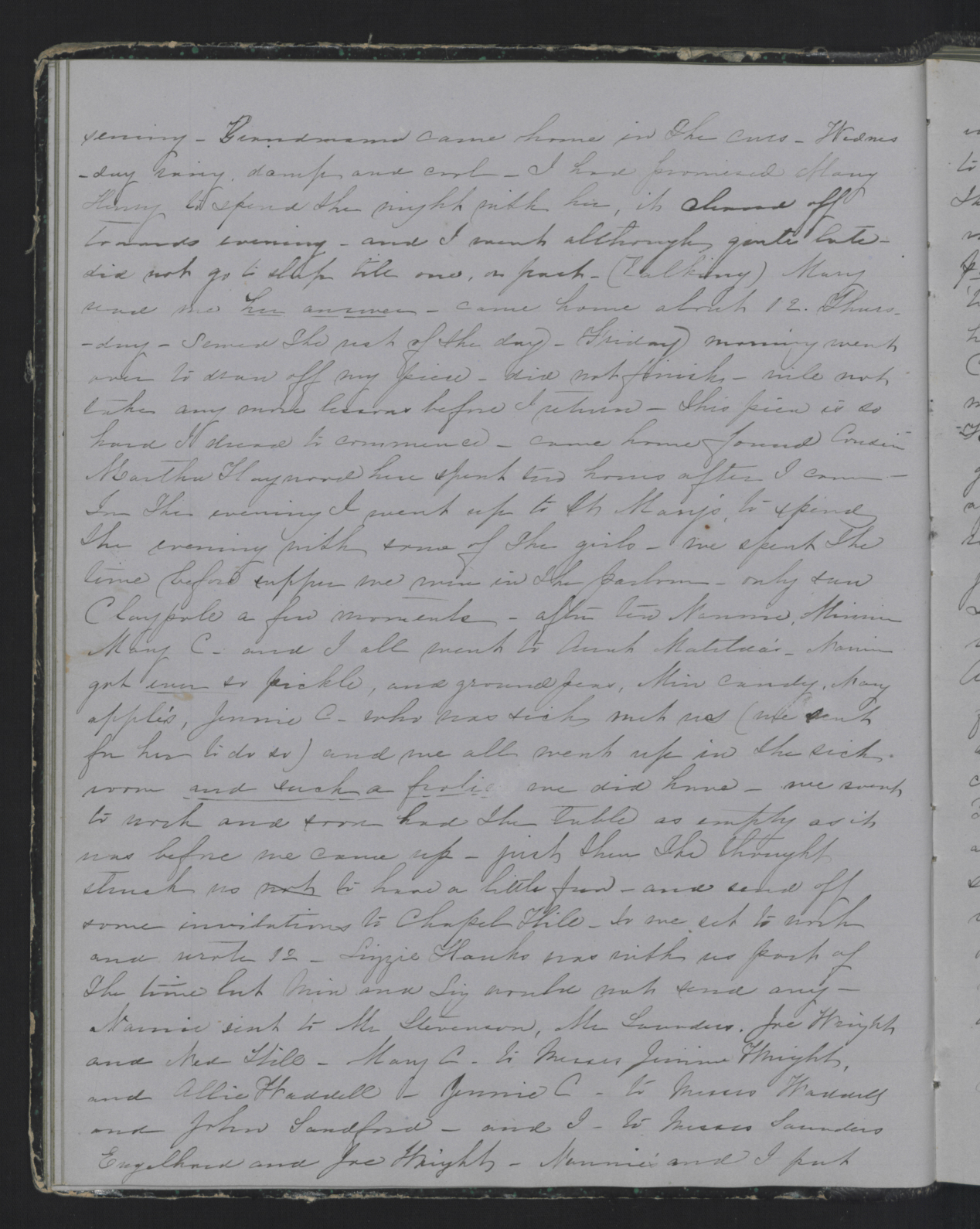 Diary Entry from Margaret Eliza Cotten, 12 November 1853, Page 2