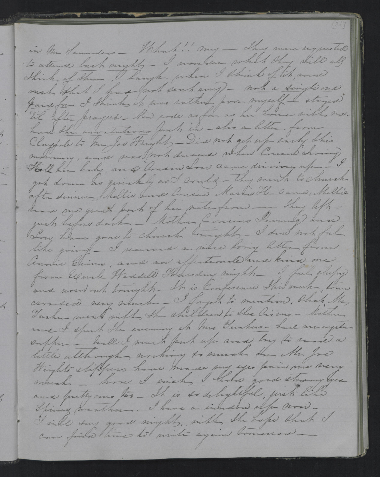 Diary Entry from Margaret Eliza Cotten, 12 November 1853, Page 3