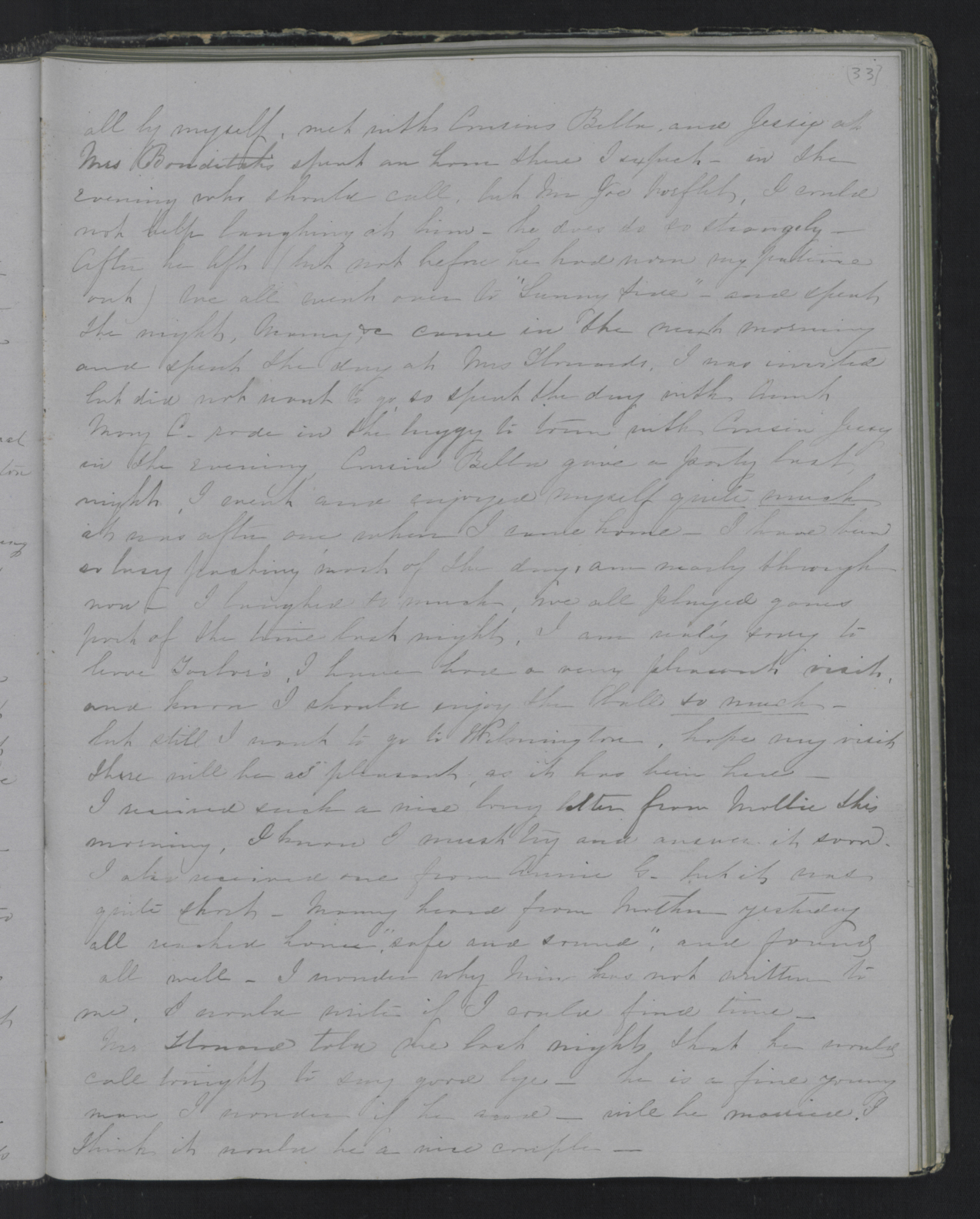 Diary Entry from Margaret Eliza Cotten, 11 December 1853, Page 3