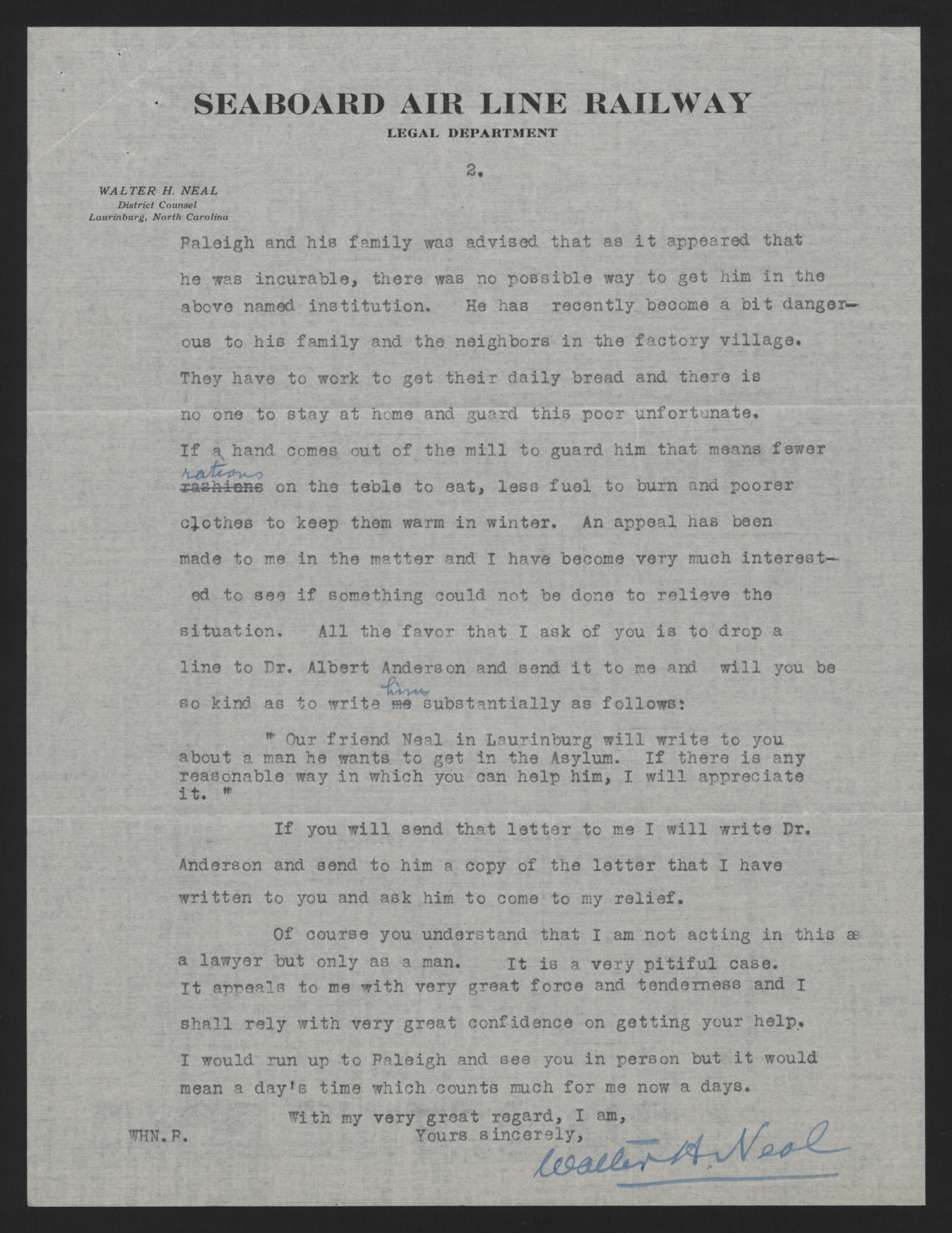 Letter from Neal to Craig, February 13, 1914, page 2
