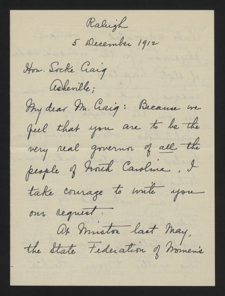 Letter from Judd to Craig, December 5, 1912, page 1