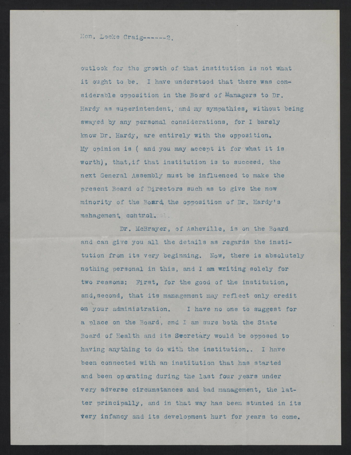 Letter from Rankin to Craig, December 27, 1912, page 2