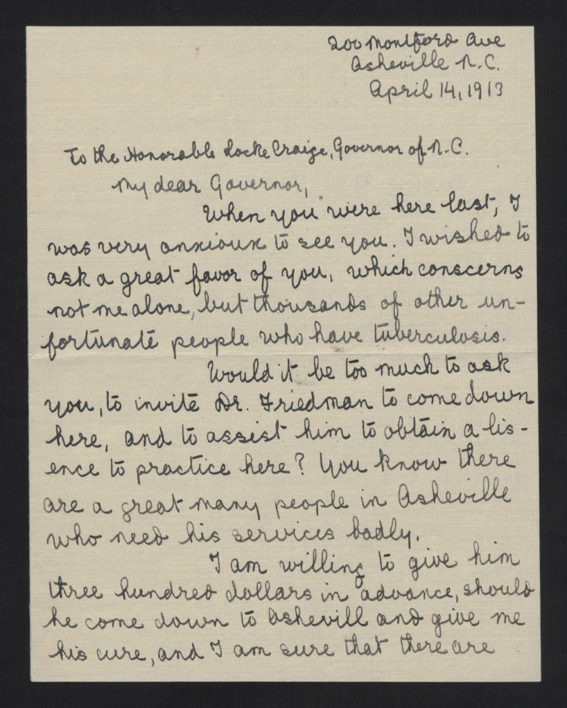 Letter from Brown to Craig, April 14, 1913, page 1