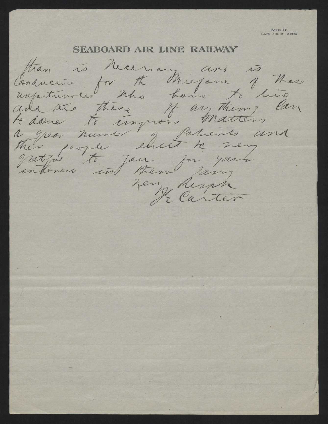 Letter from Carter to Craig, June 17, 1913, page 3