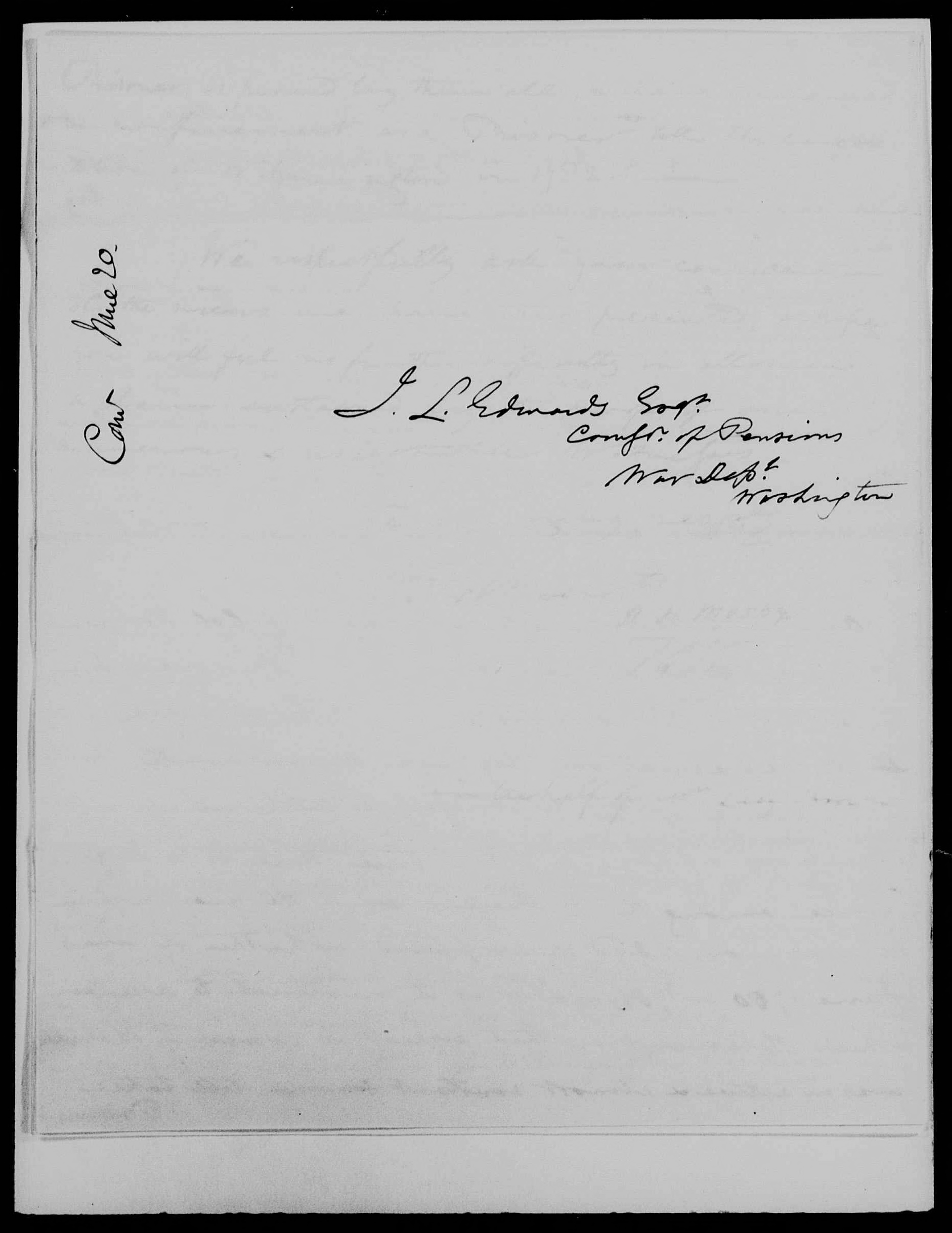 Letter from R. H. Mosby and Lucy Brown to the United States Pension Office, 19 June 1839, docket
