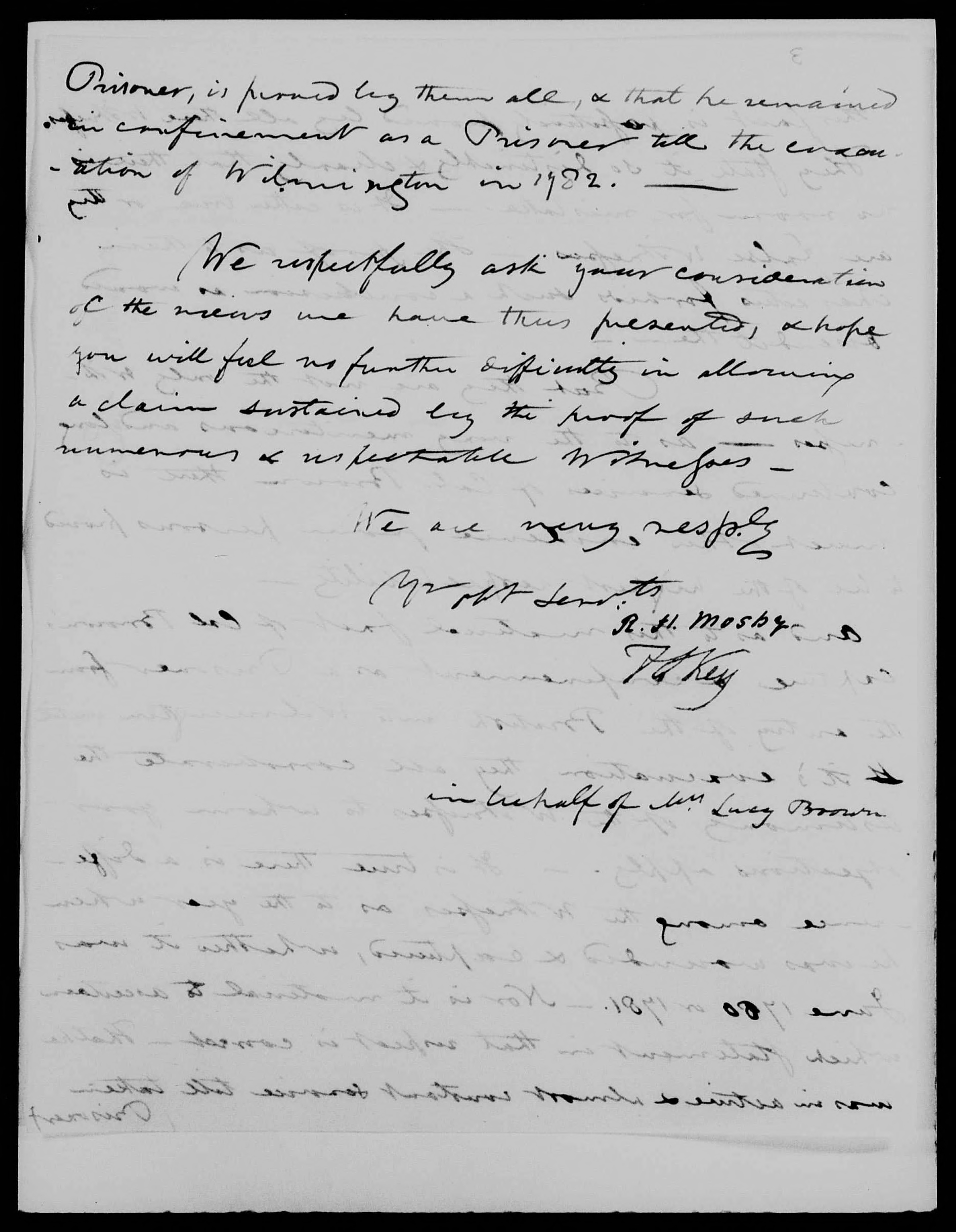 Letter from R. H. Mosby and Lucy Brown to the United States Pension Office, 19 June 1839, page 10