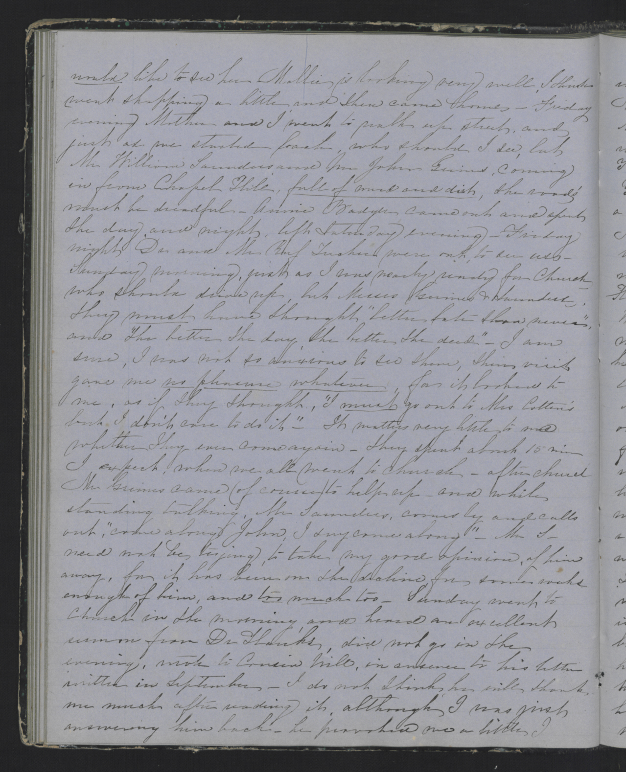 Diary Entry from Margaret Eliza Cotten, 15 February 1854, page 3