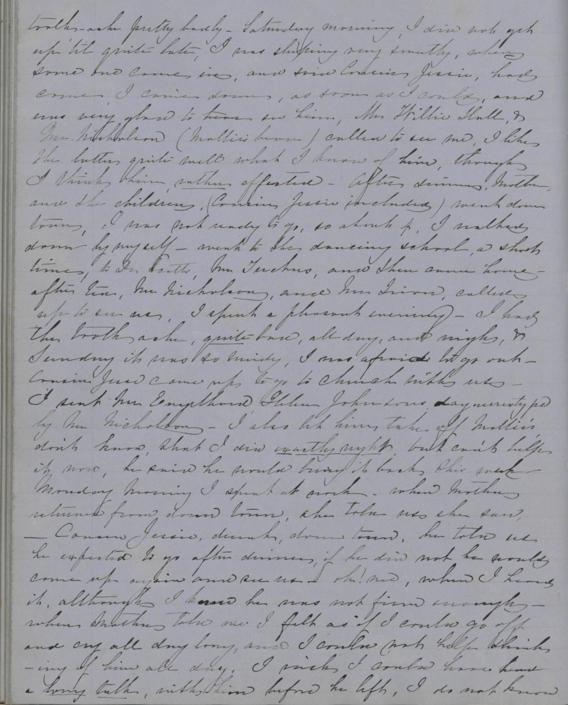 Diary Entry from Margaret Eliza Cotten, 28 March 1854, page 2