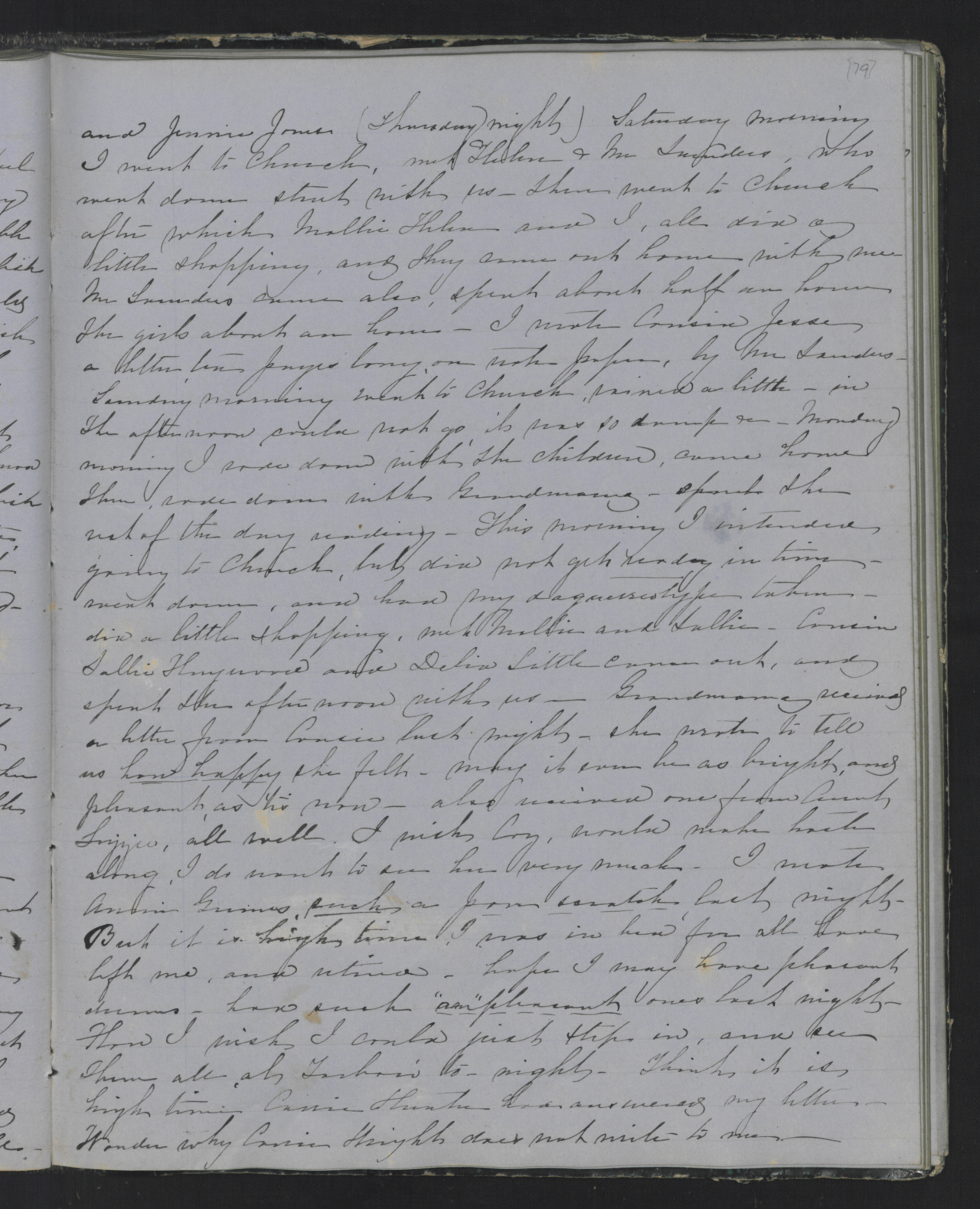 Diary Entry from Margaret Eliza Cotten, 11 April 1854, Page 2