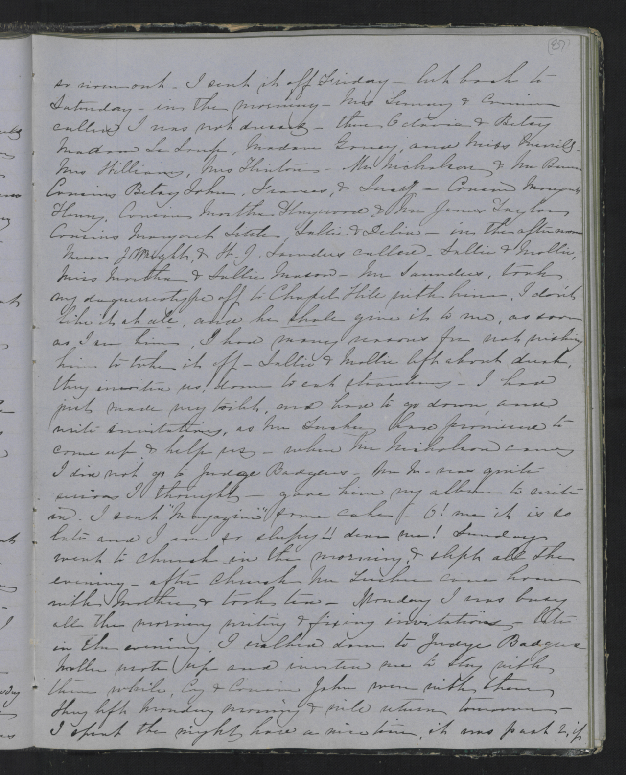 Diary Entry from Margaret Eliza Cotten, 9 May 1854, Page 2
