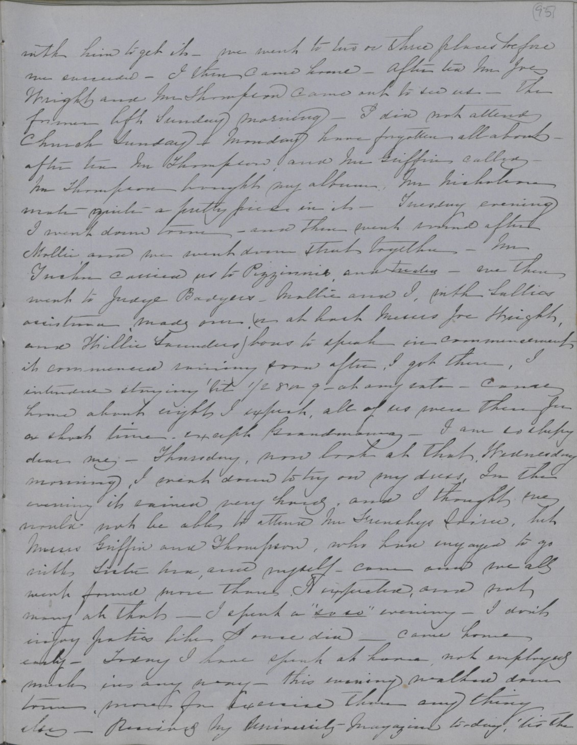 Diary Entry from Margaret Eliza Cotten, 25 May 1854, page 2