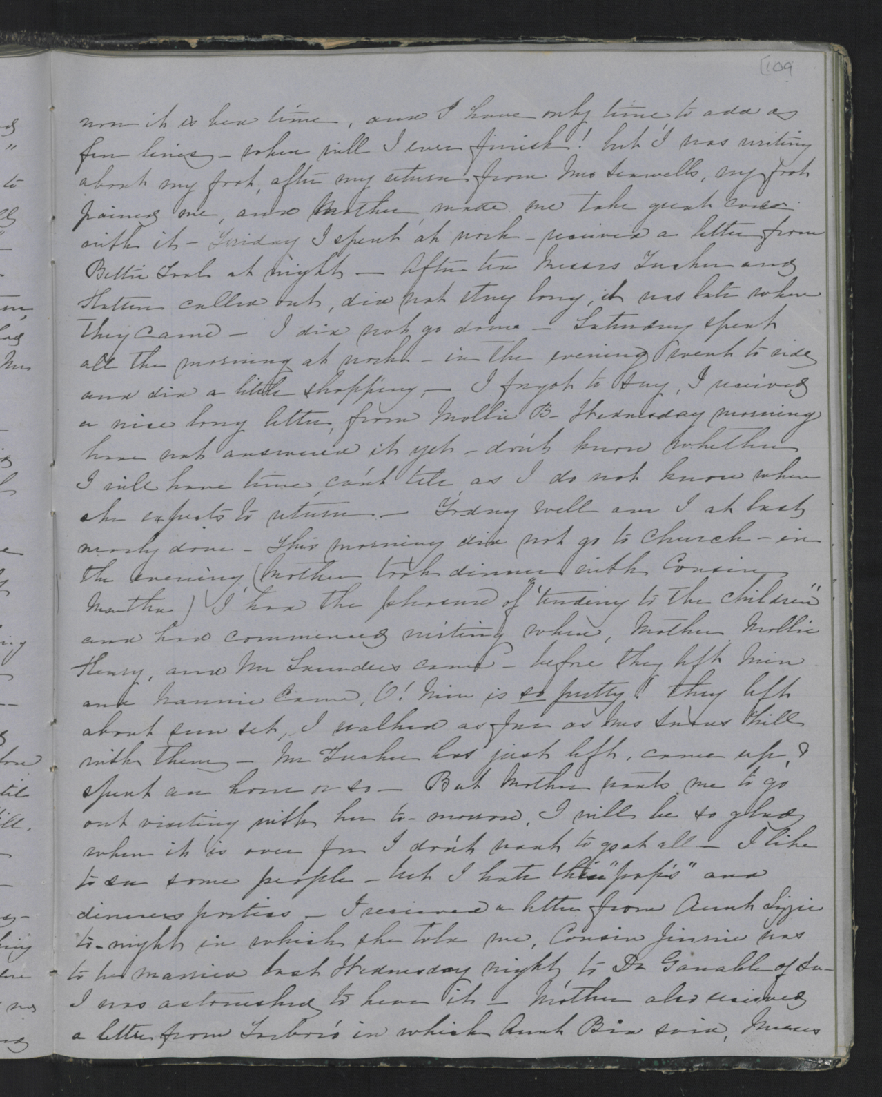 Diary Entry from Margaret Eliza Cotten, 18 June 1854, Page 4