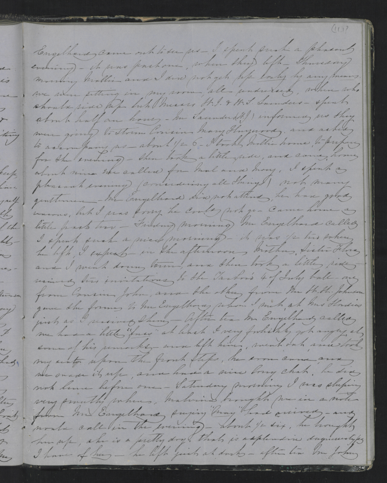 Diary Entry from Margaret Eliza Cotten, 1 July 1854, Page 2