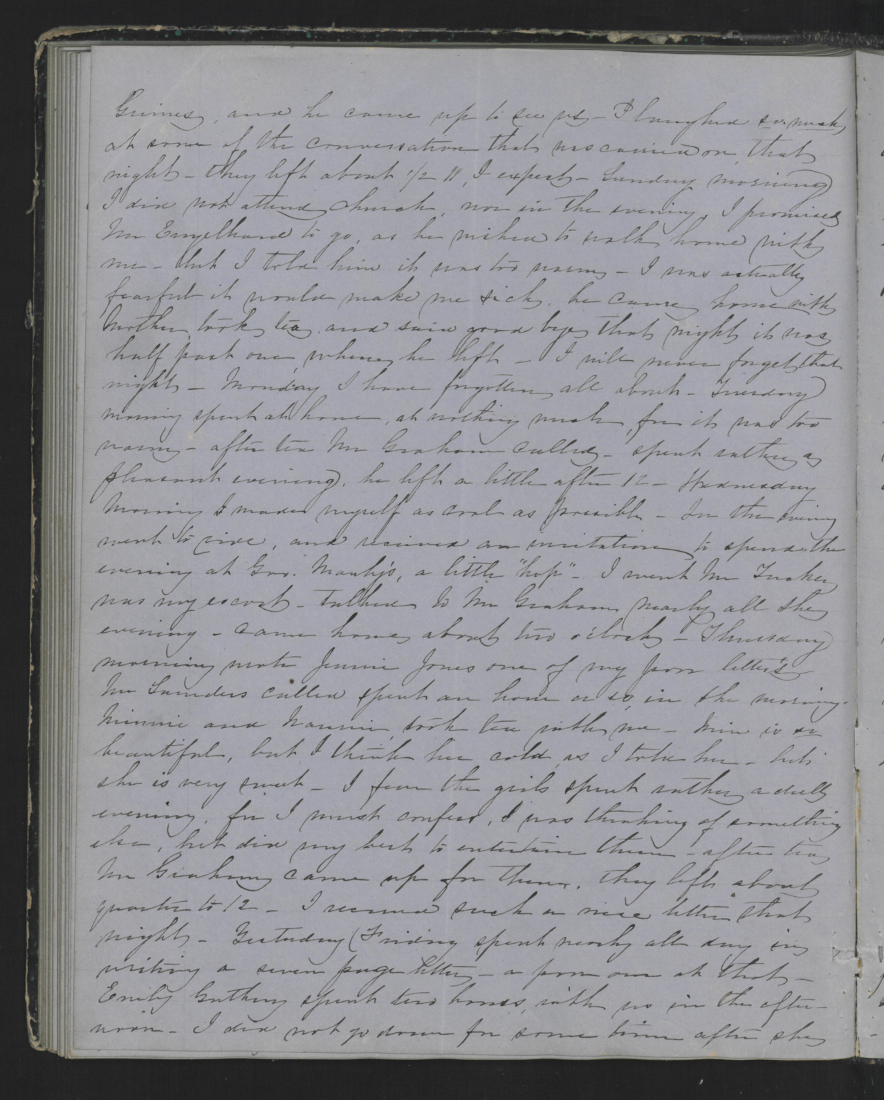 Diary Entry from Margaret Eliza Cotten, 1 July 1854, Page 3