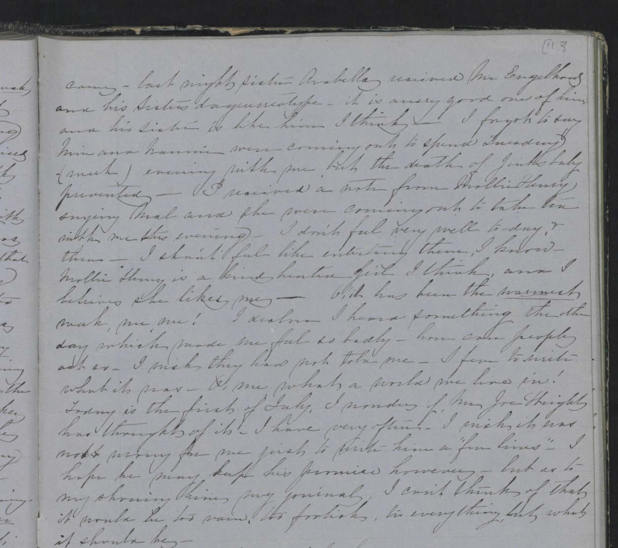 Diary Entry from Margaret Eliza Cotten, 1 July 1854, Page 4
