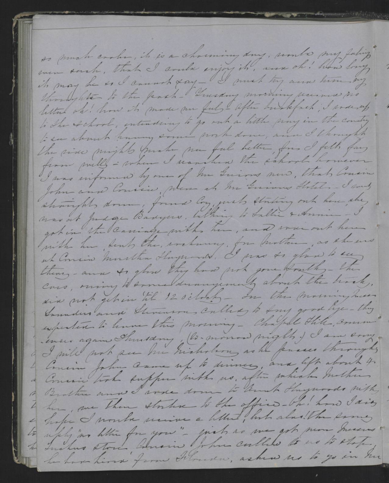 Diary Entry from Margaret Eliza Cotten, 12 July 1854, Page 2