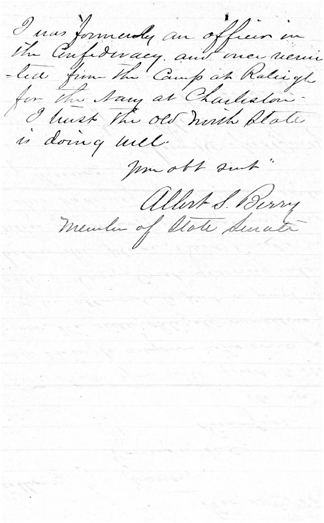 Page 2 of Letter from Albert S. Berry to ZBV December 11 1877