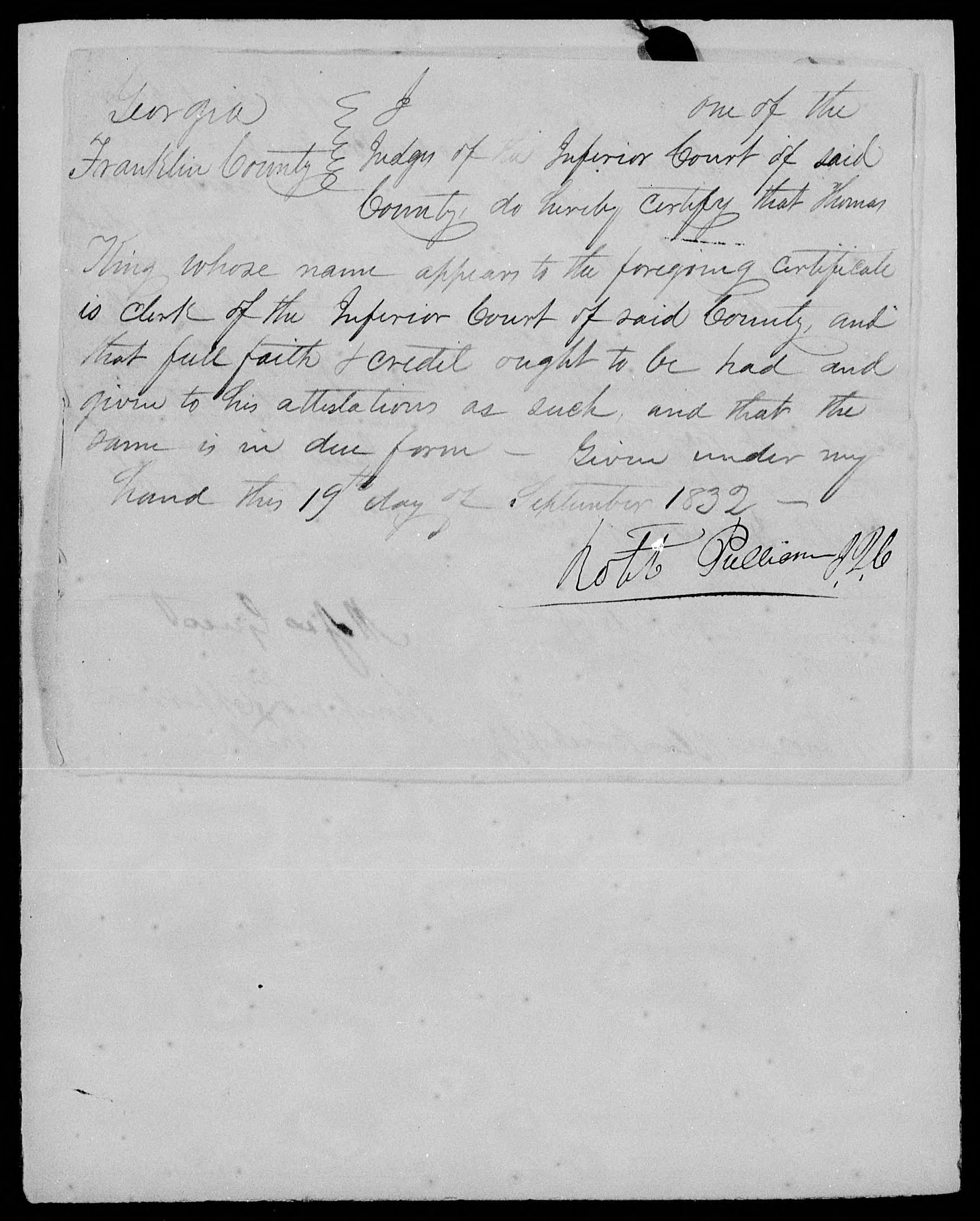 Affidavit of Moses Guest and Thompson Epperson in support of a Pension Claim for William Guest, 18 September 1832, page 2