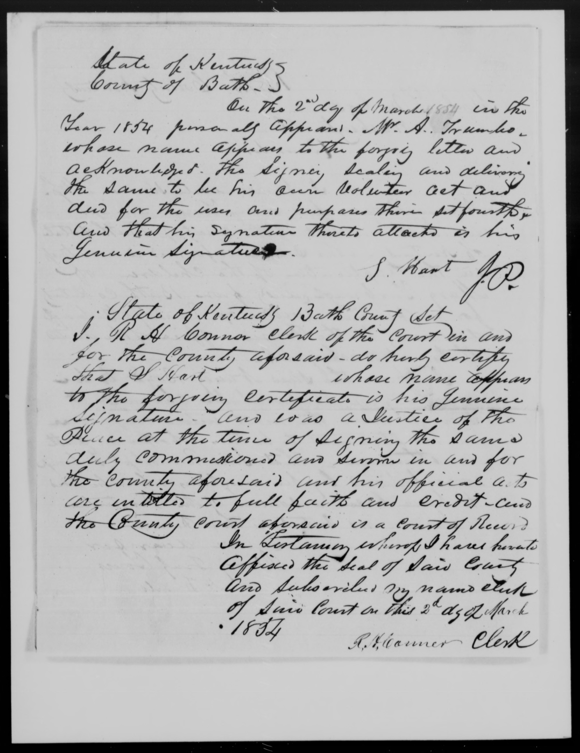 Letter from Andrew Alkire Trumbo to Leander Martin Cox, 2 March 1854, page 2