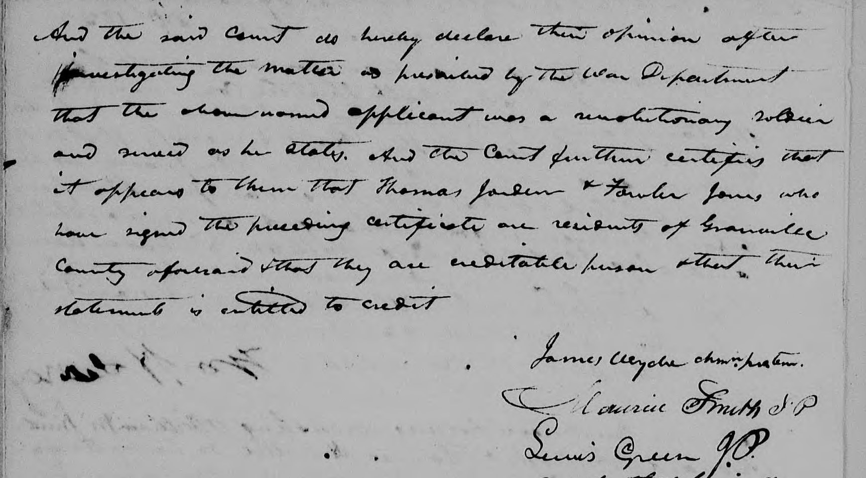Application for a Veteran's Pension from William Taburn, 10 August 1832, page 6