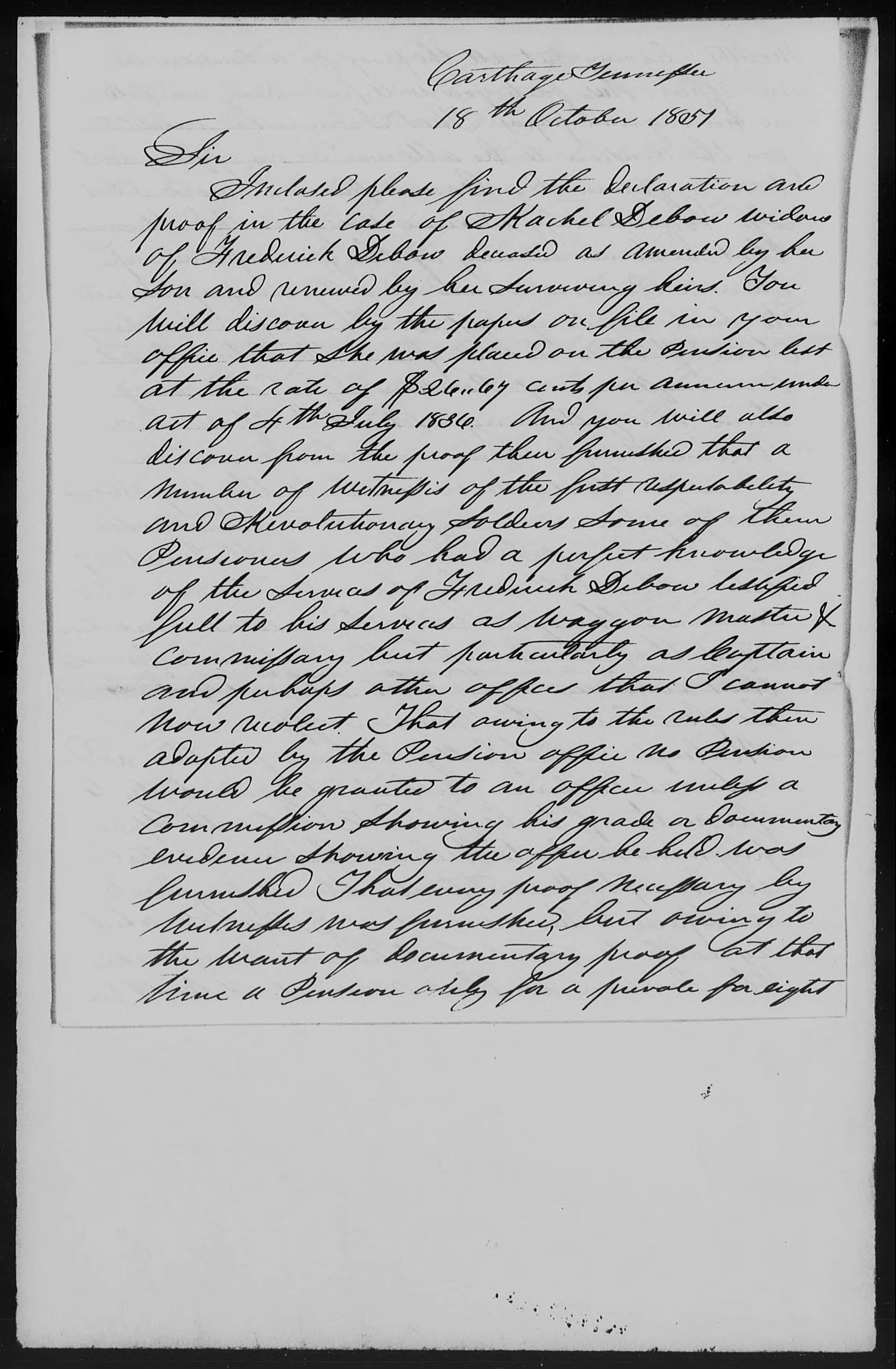  Letter from Adam Ferguson to James Ewell Heath, 18 October 1851, page 1