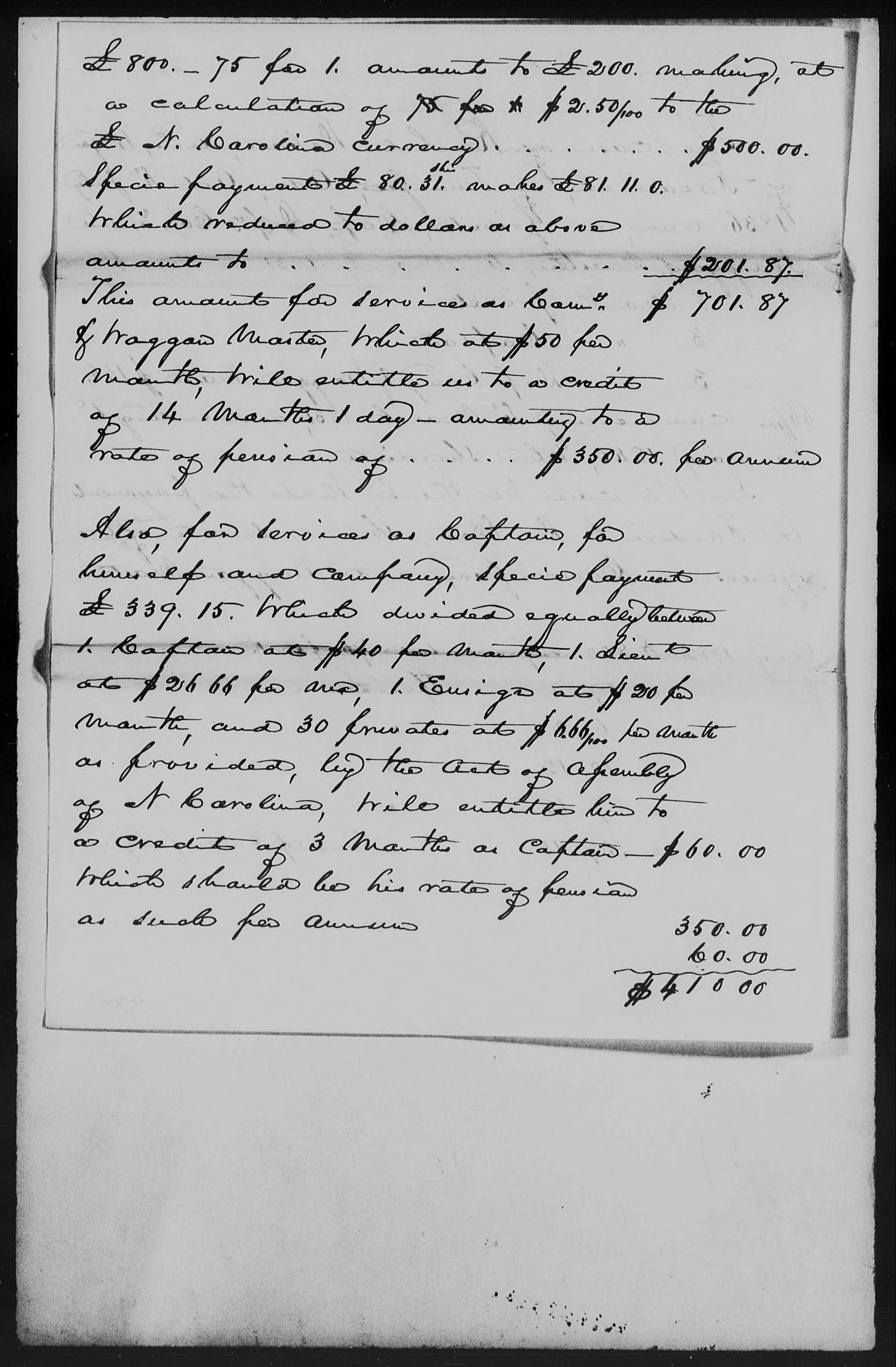 Report of the Pension of Rachel Debow from H. S. Evans to James Ewell Heath, circa 1851, page 2