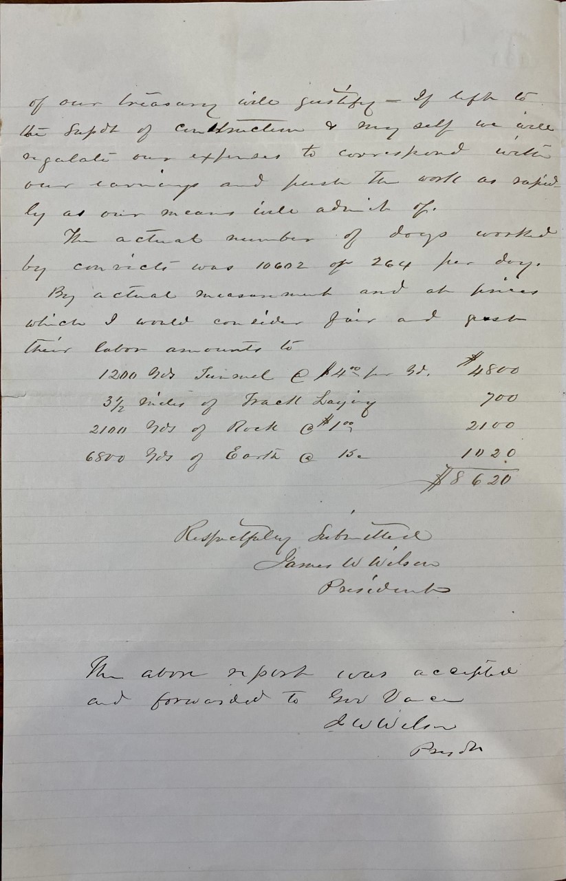 James W. Wilson WNCRR Report 1 July 1877 P.2
