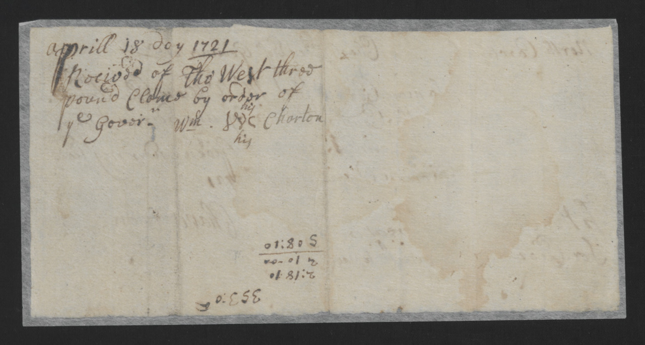 Invoice from William Carlton for Translation Services, 18 April 1721, page 2