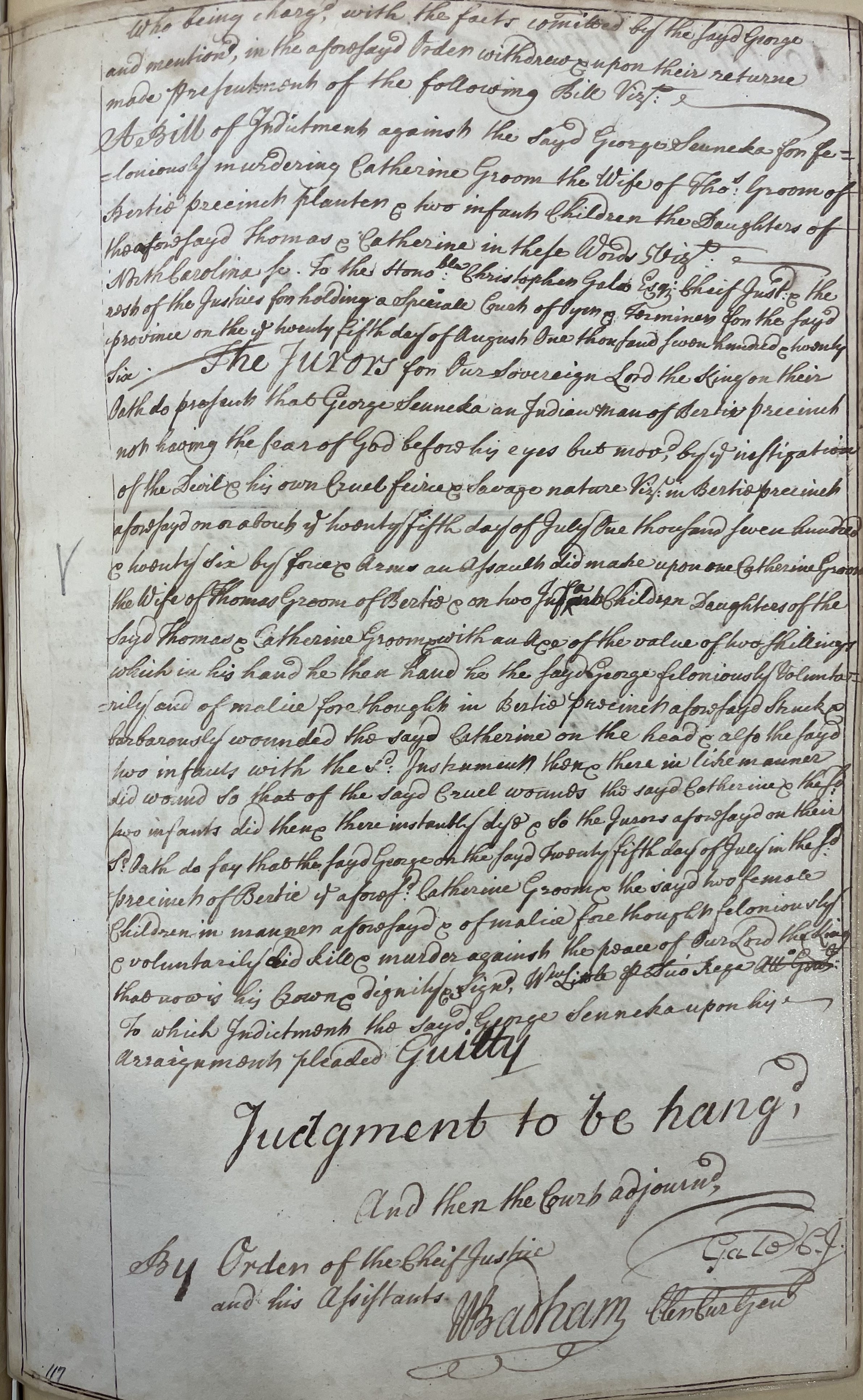 Minutes of the North Carolina General Court, 25-26 August 1726, page 2