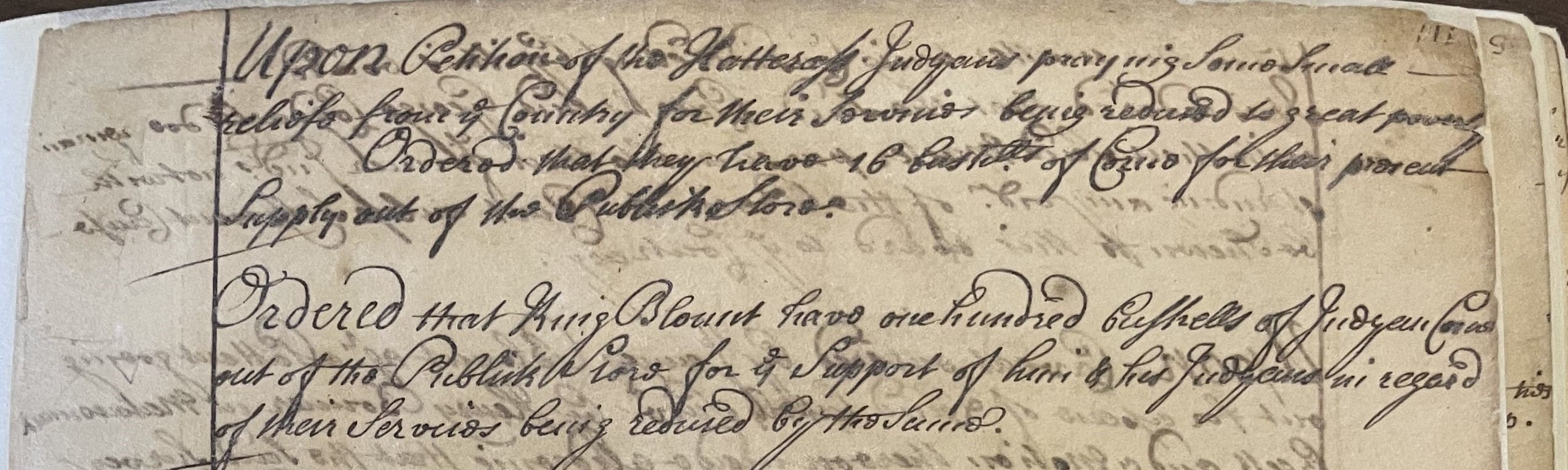 Extract of Minutes of the North Carolina Council, 10 March 1715, page 3