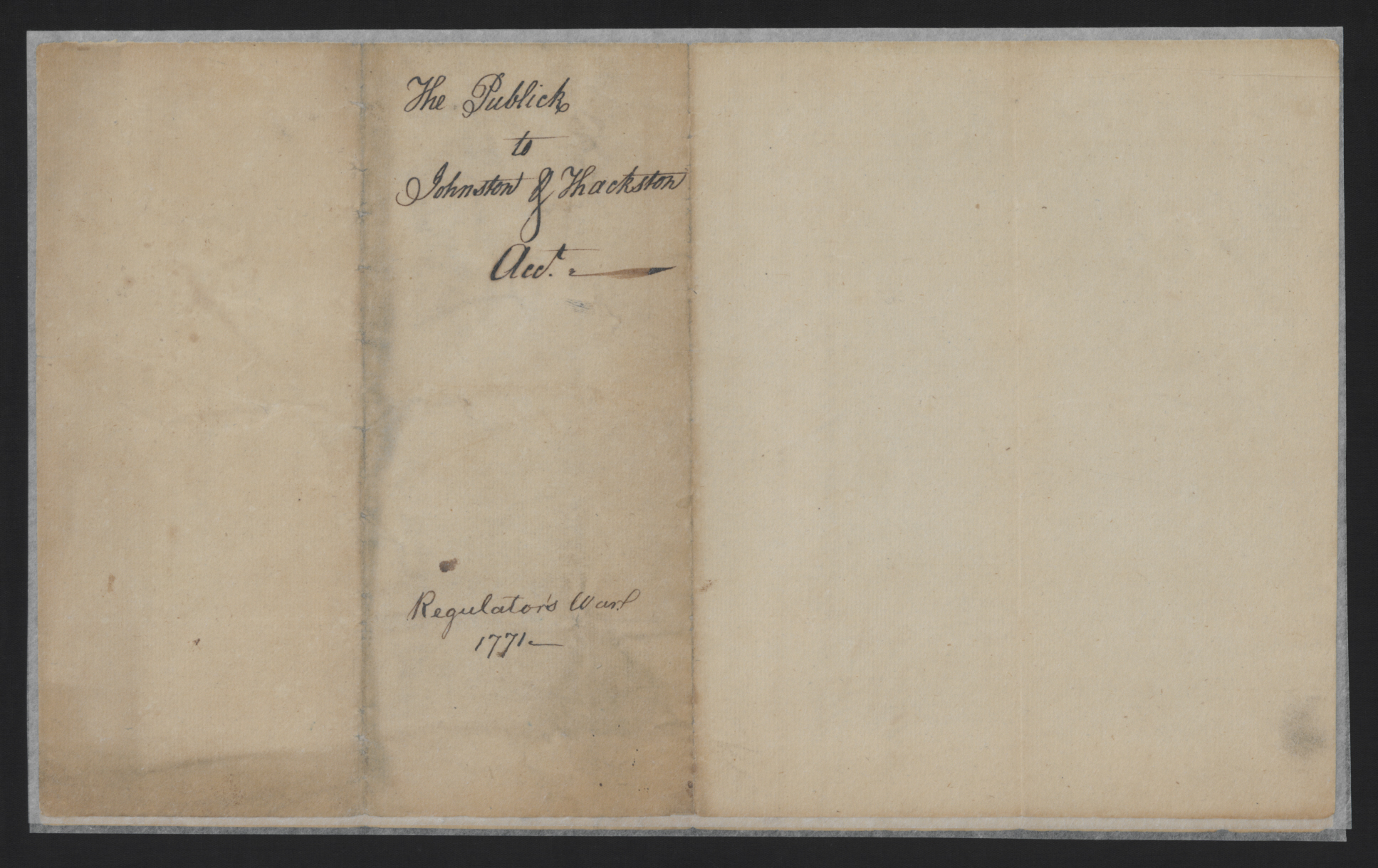 Bill from Samuel Thackston to Thomas Hart, 14 November 1771, page 2.