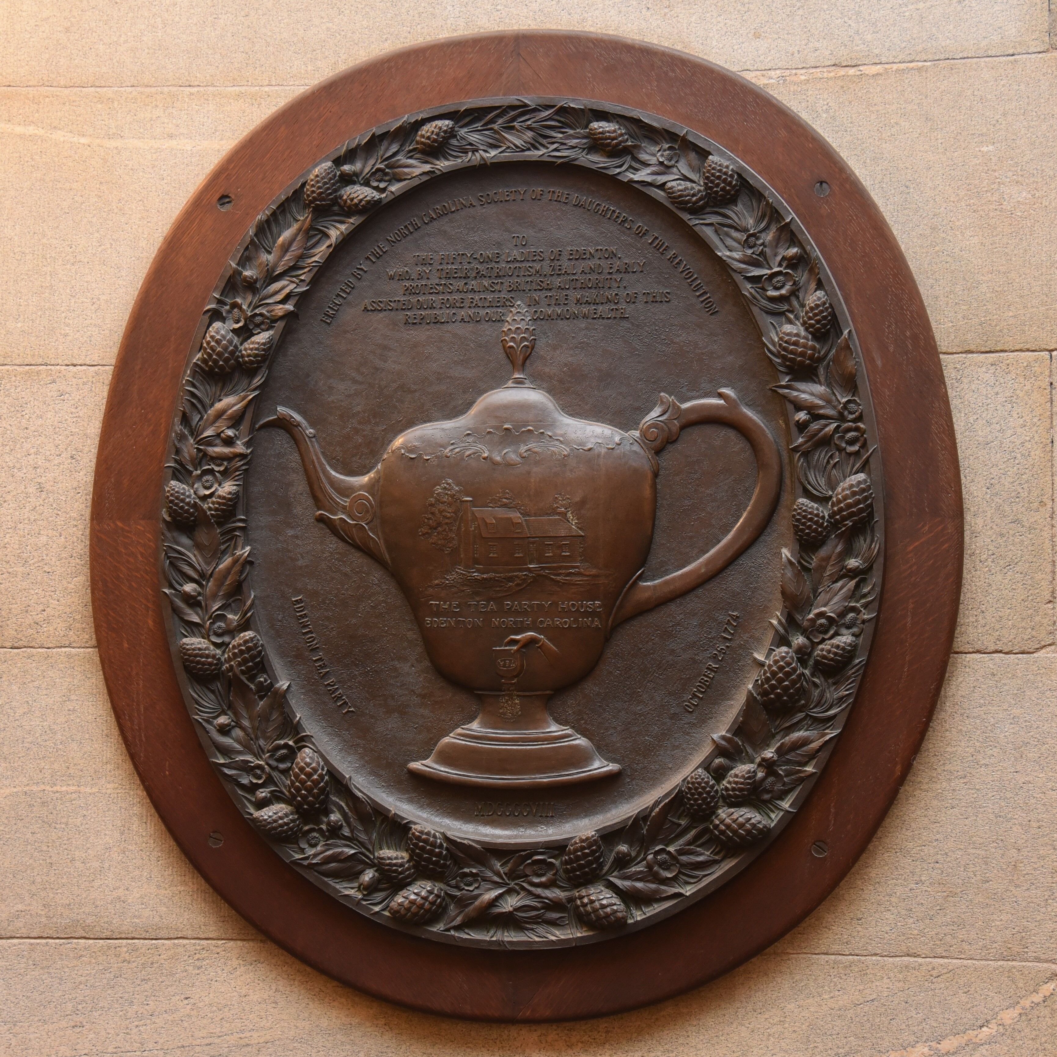 Edenton Tea Party Plaque in the North Carolina State Capitol